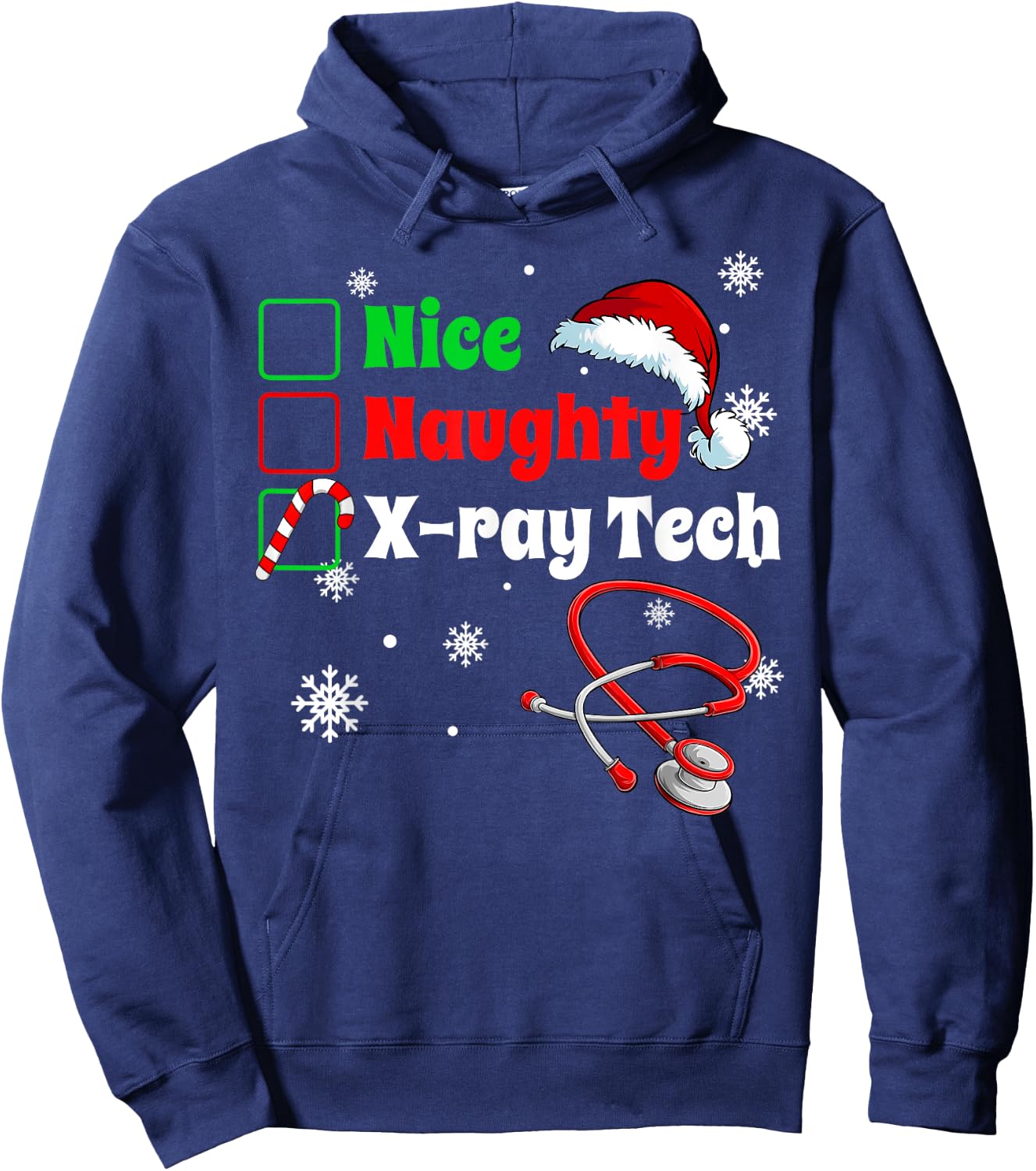 Scrub Top Men Women Hoodie - Hoodie | Navy
