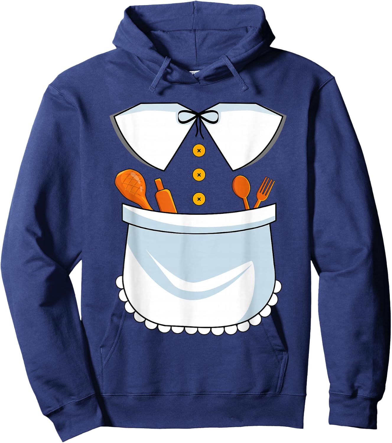 Pilgrim Costume Lady Happy Thanksgiving Kids Girls Women Hoodie - Hoodie | Navy