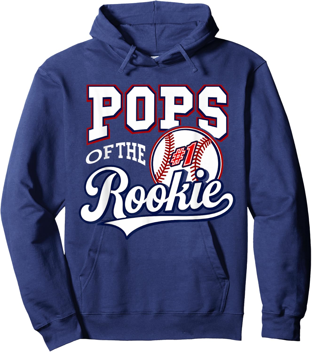 Retro Daddy Pops Of The Number 1 Rookie Baseball Hoodie - Hoodie | Navy