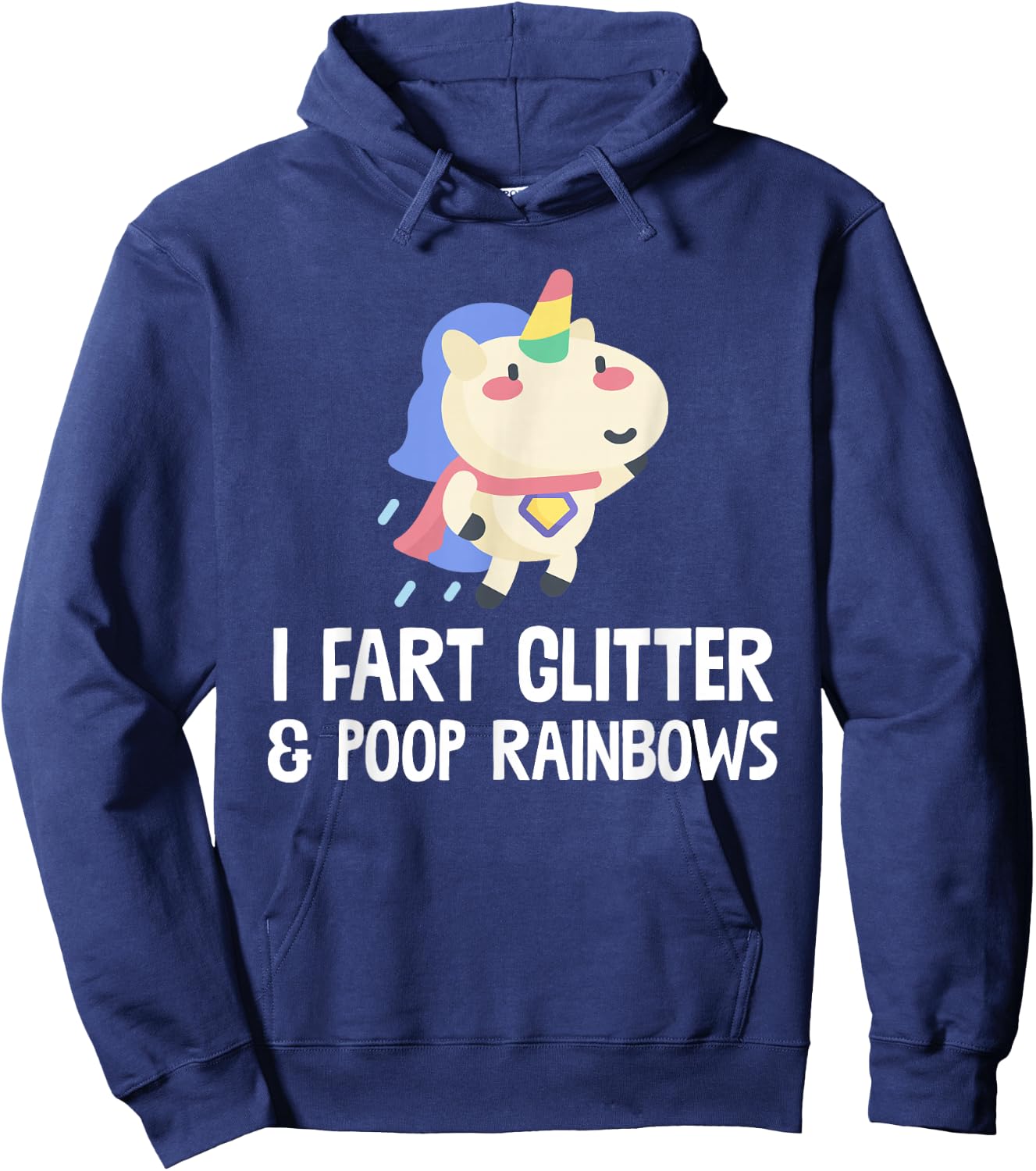 Unicorn Shirt I Fart Glitter And Poop Rainbows T Shirt Hoodie - Hoodie | Navy