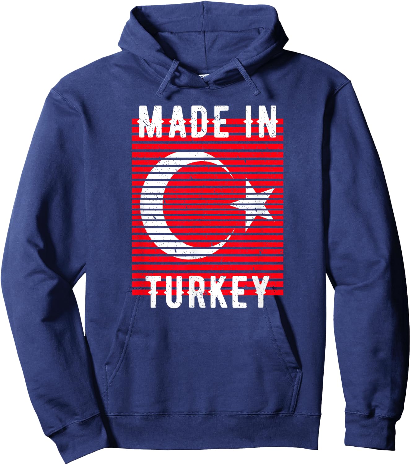 Made In Turkey Turk Home Country Homeland Flag Retro Vintage Hoodie - Hoodie | Navy