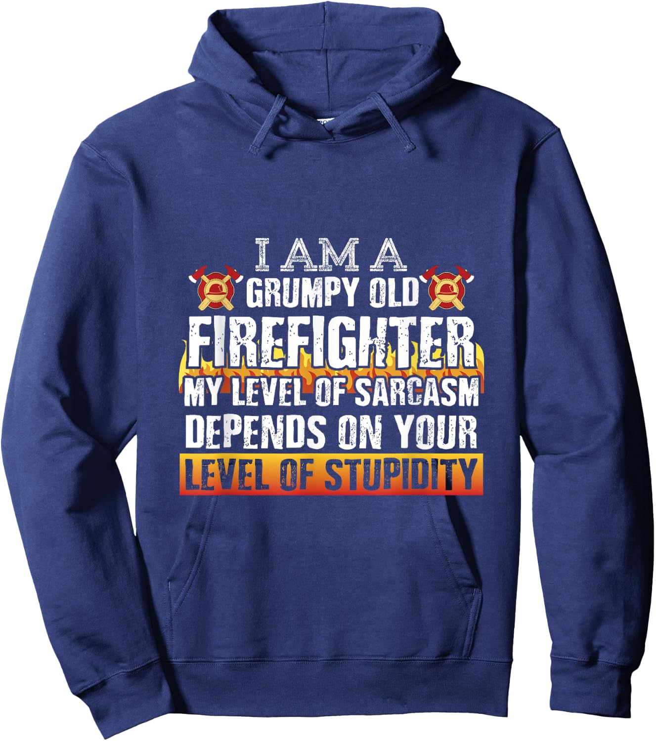 Firemen Shirts Grumpy Old Firefighter Sarcasm Men Gifts Hoodie - Hoodie | Navy
