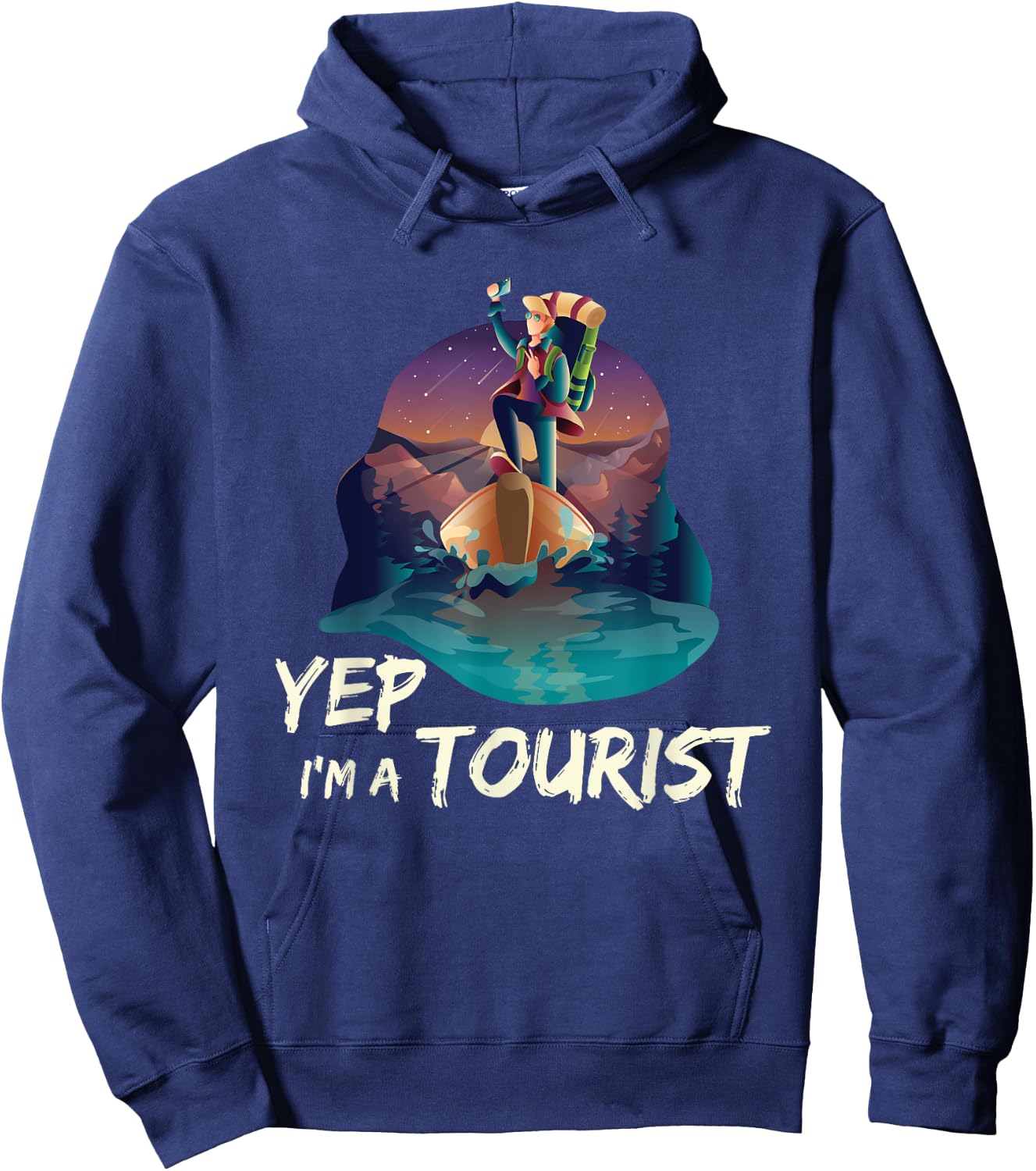 Cool Yep I Am A Tourist Shirt Tourist Gift Travellers Hoodie - Hoodie | Navy