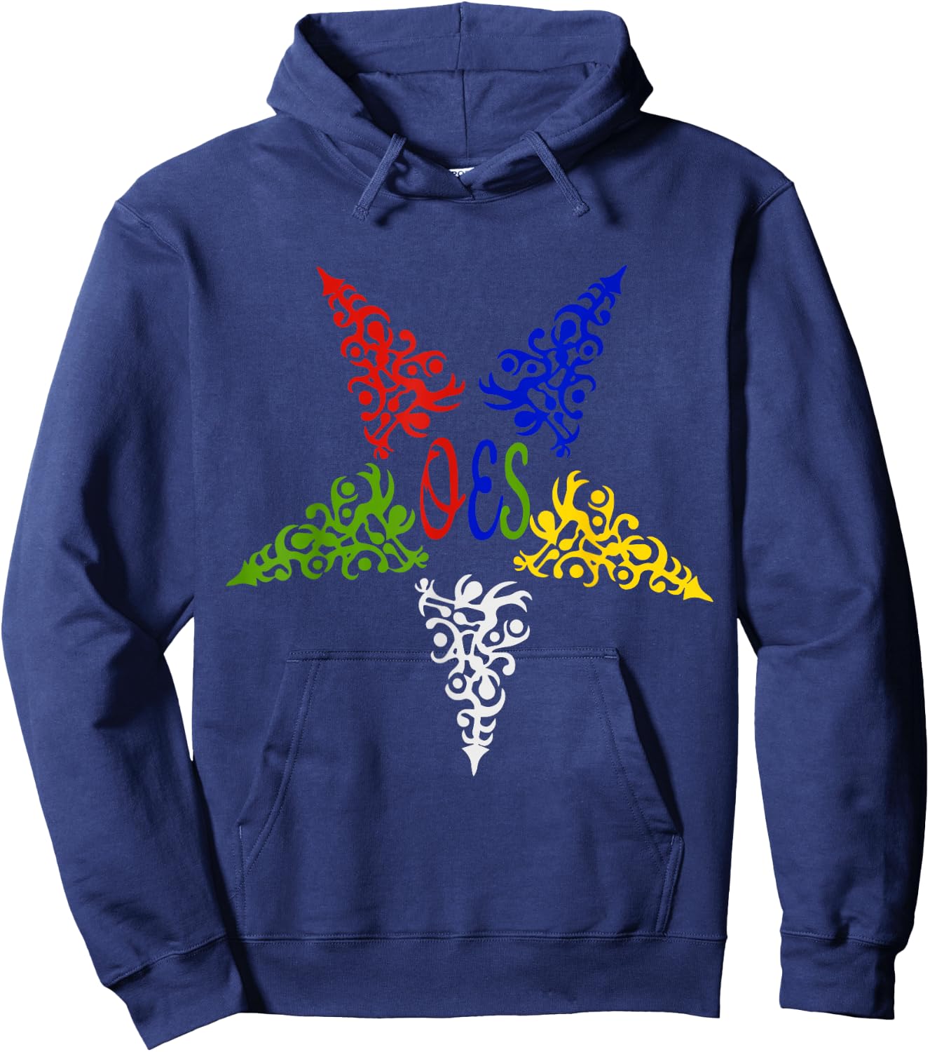 OES Star Human Tree Order of the Eastern Star Parents' Day Hoodie - Hoodie | Navy