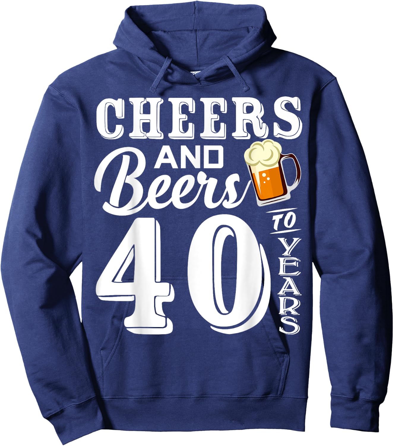 40th Birthday 1984 40th Anniversary Beer Lover Hoodie - Hoodie | Navy
