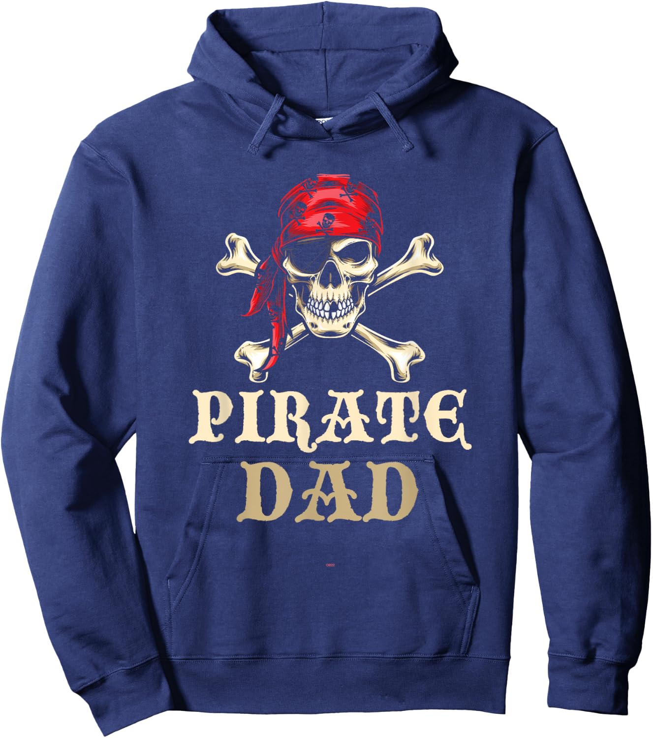 Pirate Dad Skull Halloween Funny Matching Family Costume , Black, S Hoodie - Hoodie | Navy