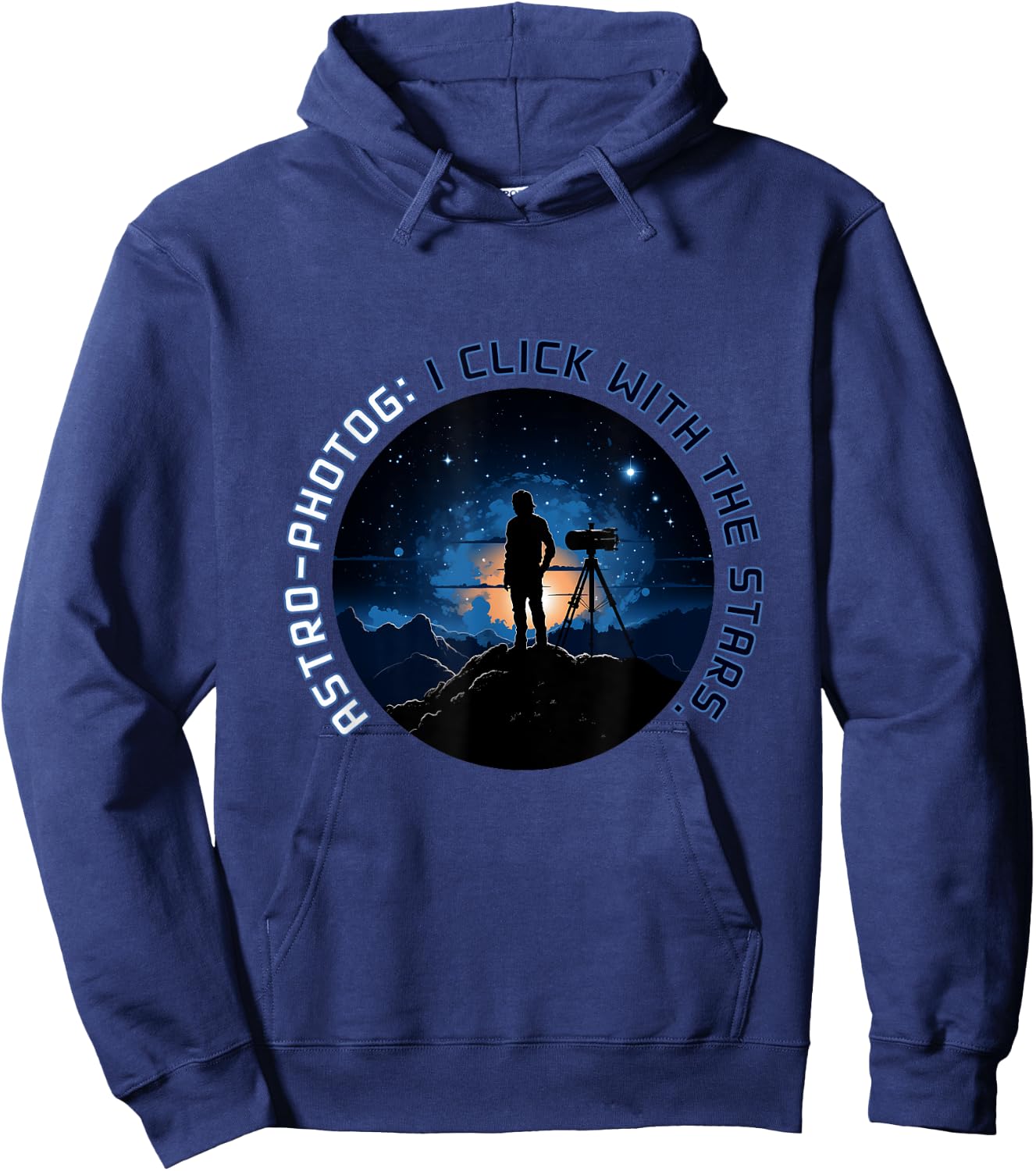 Stellar Clicks - Astro-Photographer's Dream Funny Pun Fun Hoodie - Hoodie | Navy
