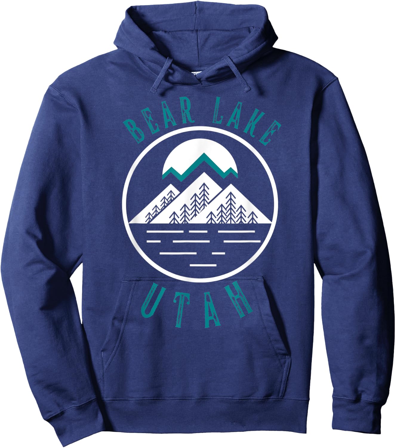 Bear Lake Utah Mountain Skiing Hiking Fishing Boating Hoodie - Hoodie | Navy