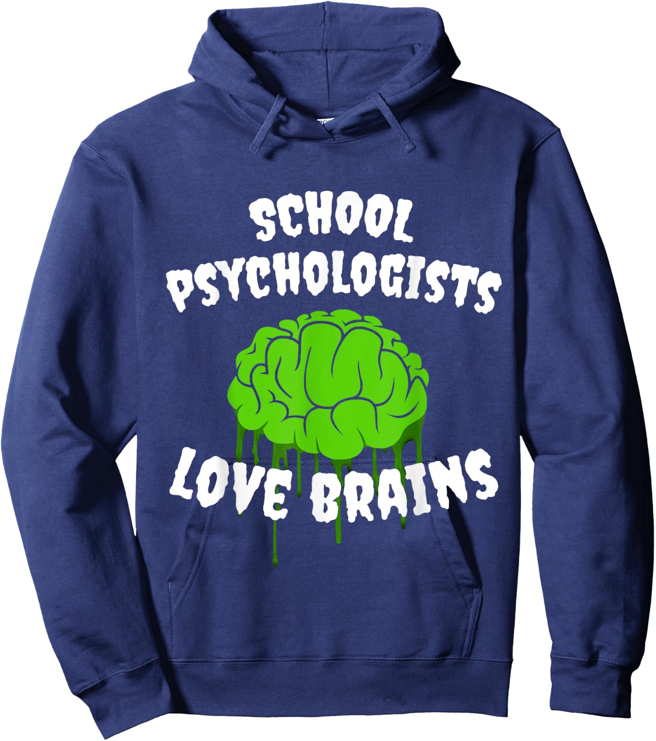 School Psychologists Love Brains Halloween Costume Party Women Kids Hoodie - Hoodie | Navy
