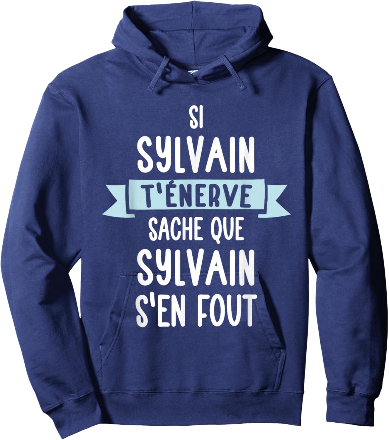Gift Man Humour Name Personalised Sylvain , Black, S Hoodie - Hoodie | Navy