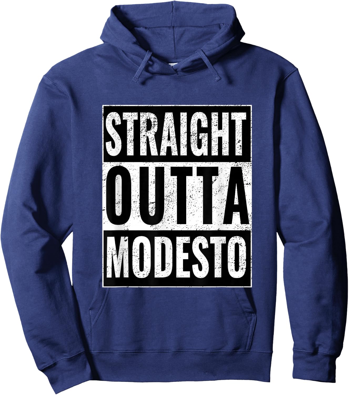 Straight Outta Modesto - Straight Out of Modesto Hoodie - Hoodie | Navy