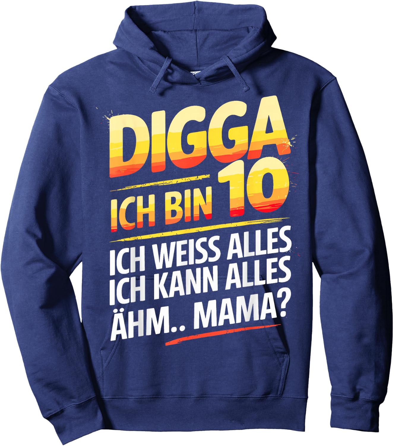 10th Birthday Boy Girl 10 Years 2015 Funny Gift , black Hoodie - Hoodie | Navy