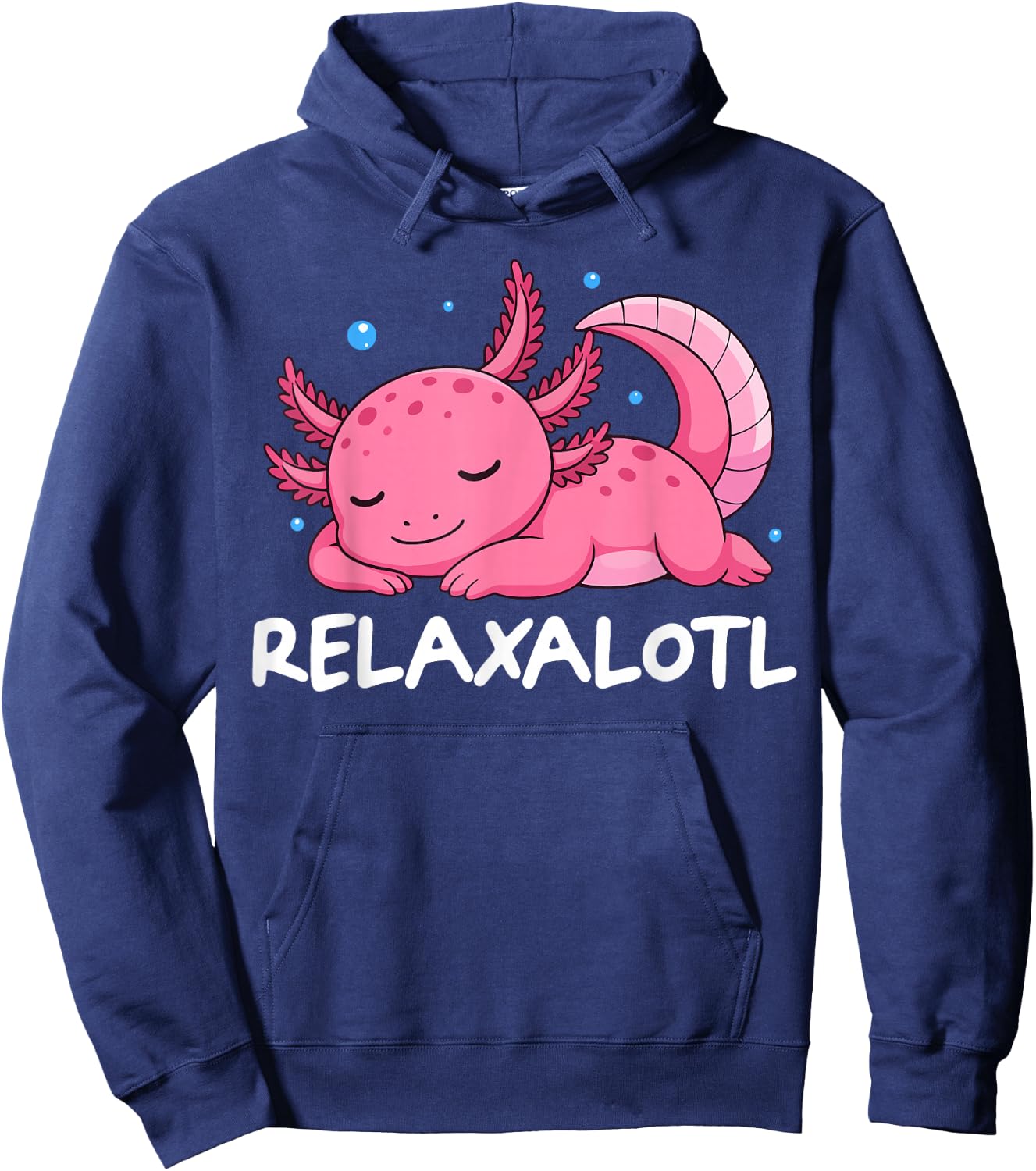 Relaxalotl Axolotl Relax Sleeping Hoodie - Hoodie | Navy