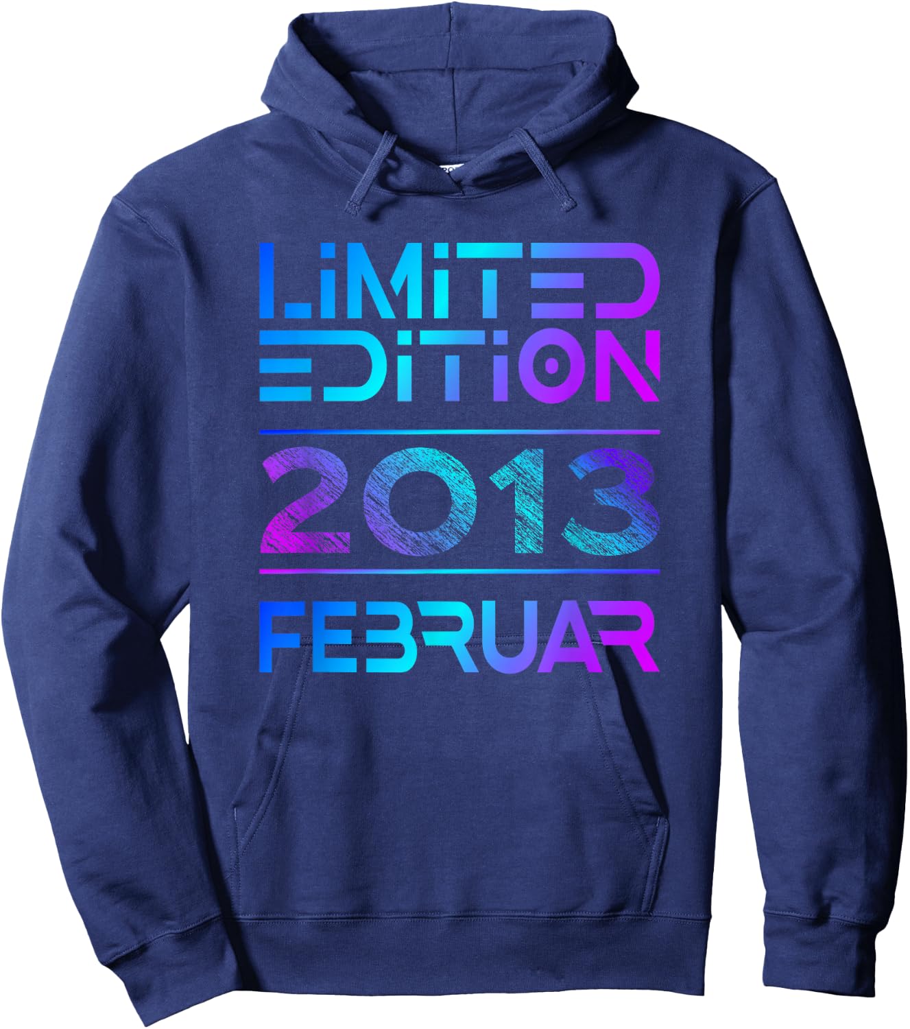 February 2013 Boy Girl 11th Birthday Limited Edition , black Hoodie - Hoodie | Navy