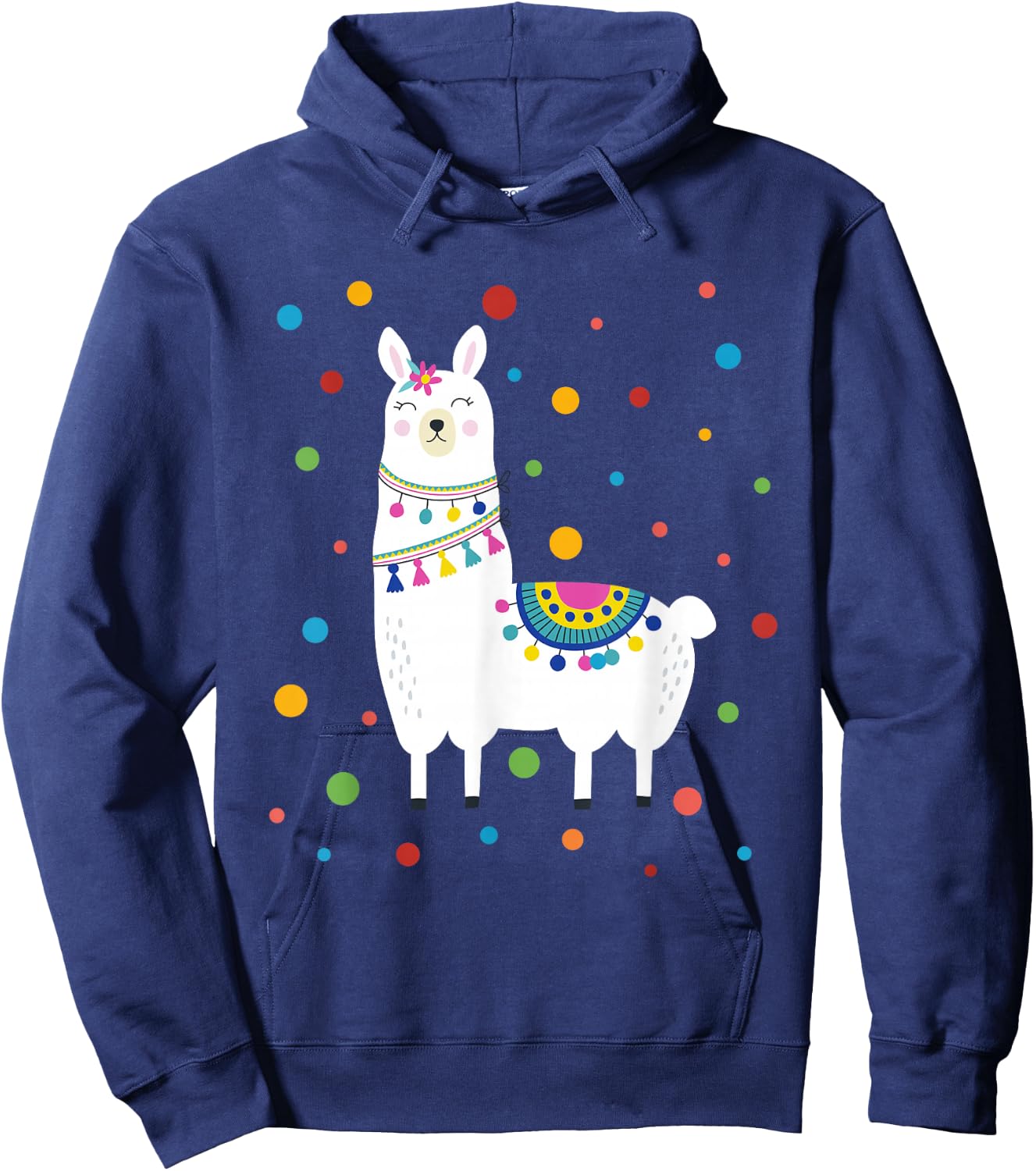 Dot Day Shirt Polka Dots Llama Kids Boys Girls Youths Hoodie - Hoodie | Navy
