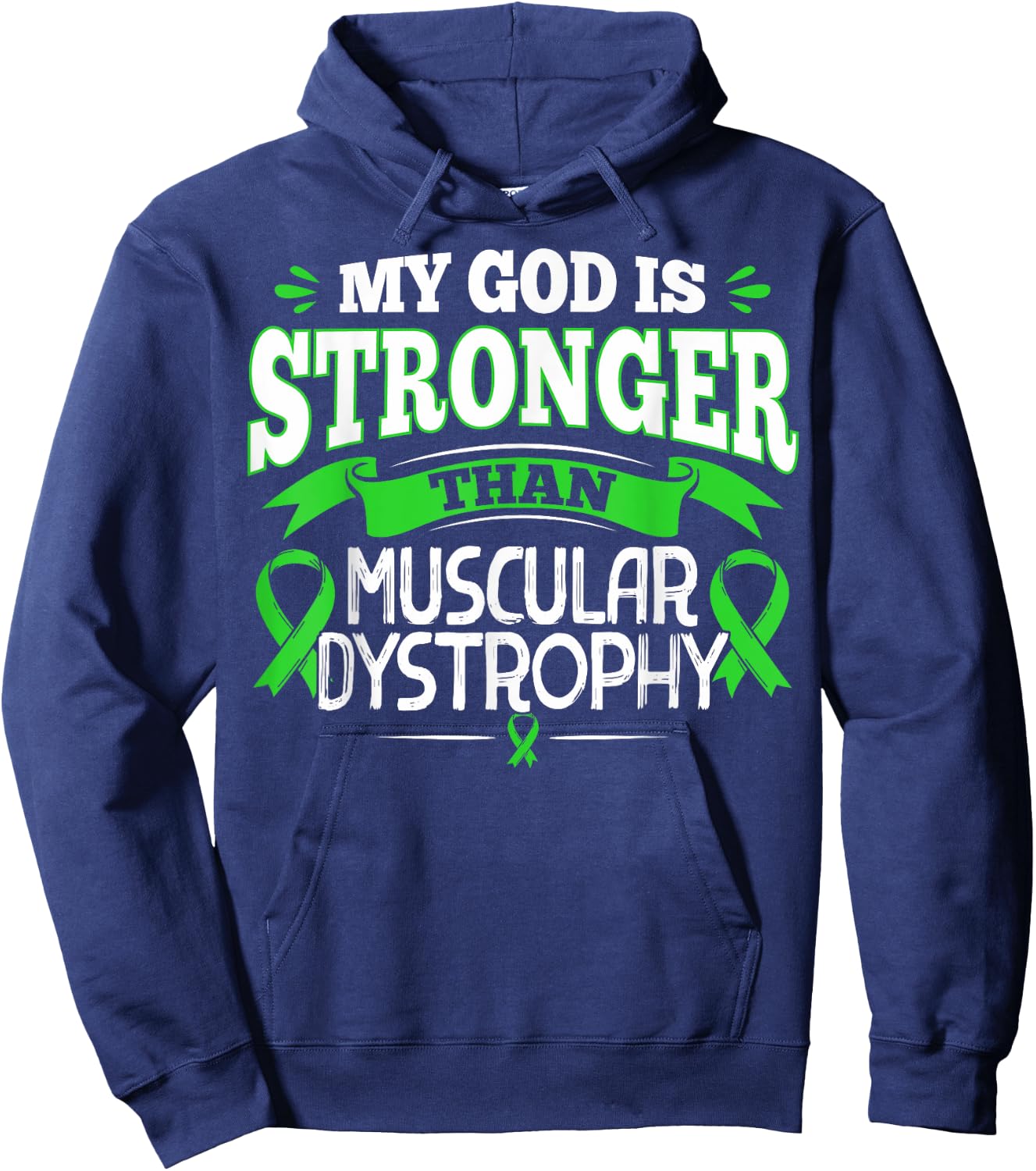 MD Survivor Duchenne Muscular Dystrophy Awareness Ribbon Hoodie - Hoodie | Navy