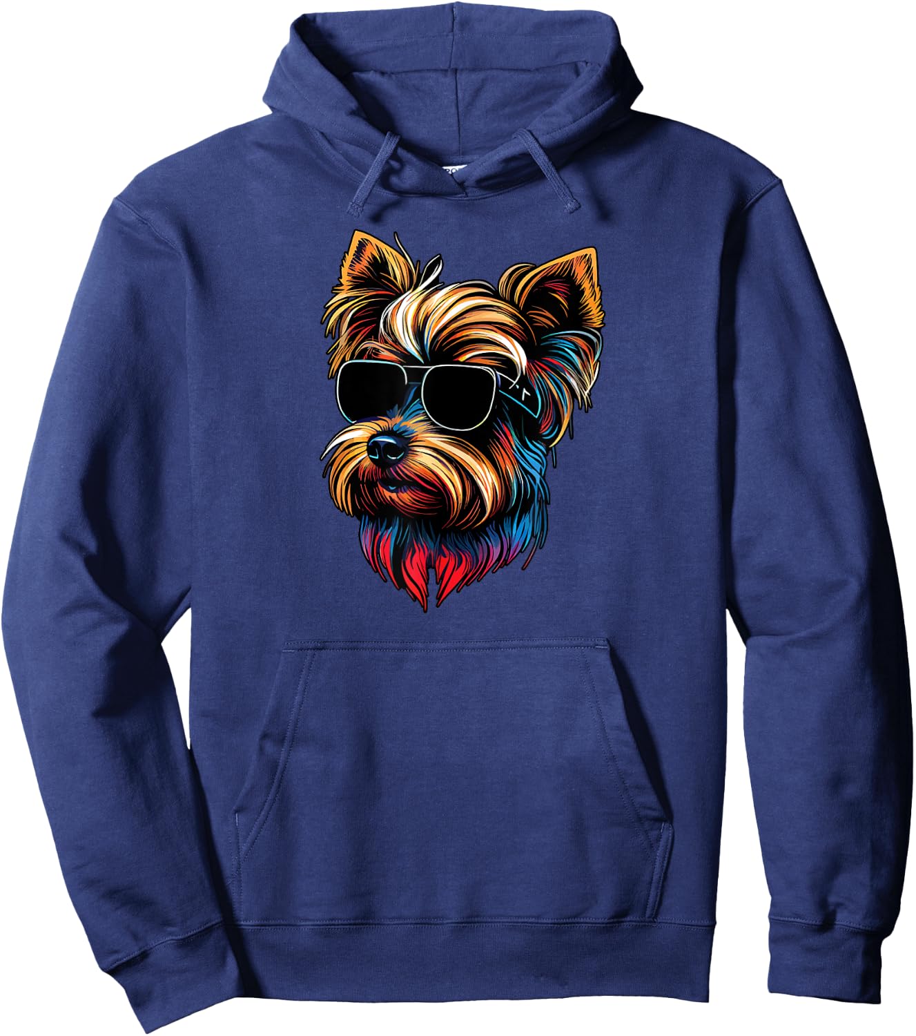 Dad Mom Cool Dog Sunglasses - Yorkie Women Hoodie - Hoodie | Navy