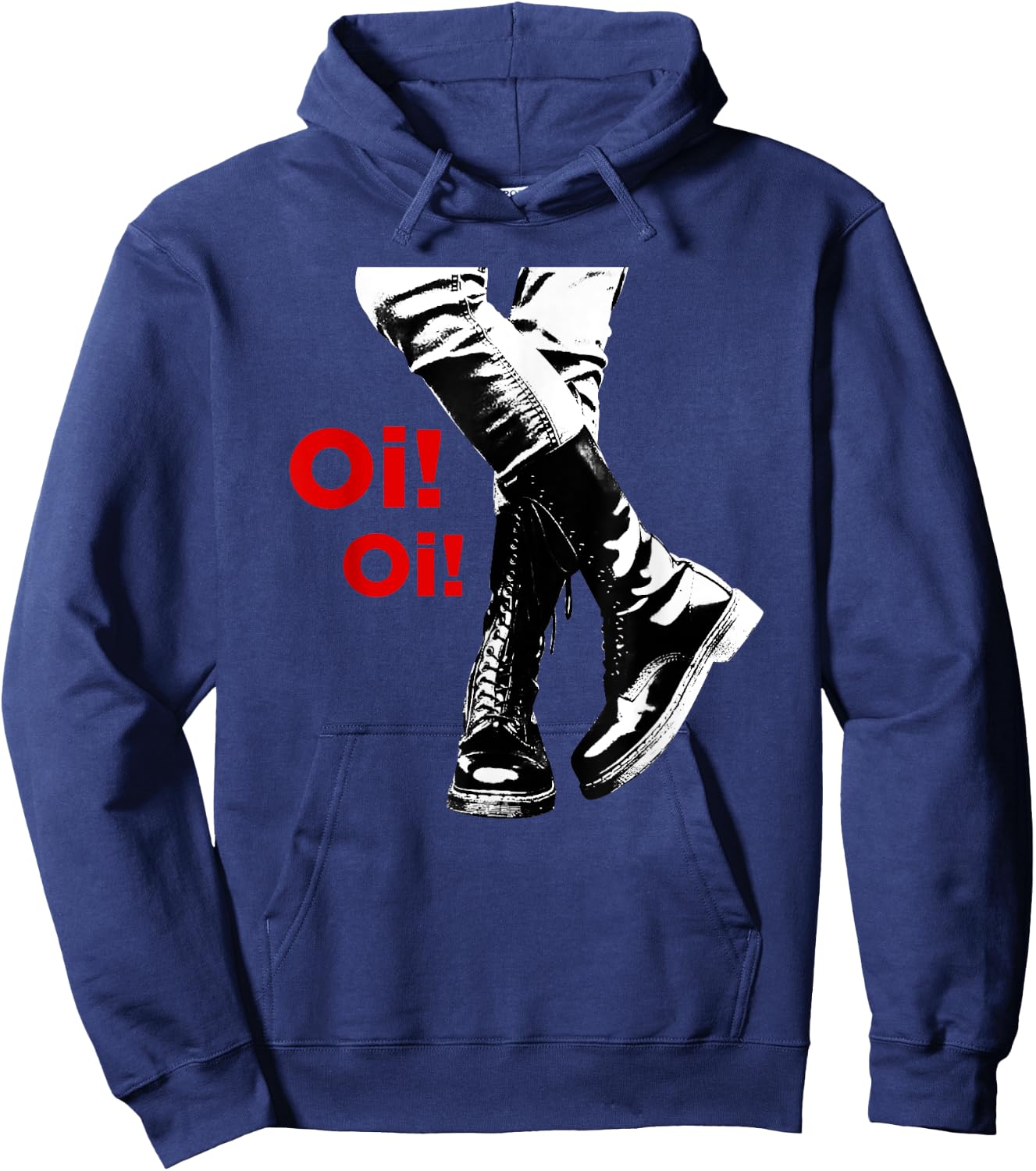 "Oi Oi" Skinhead, Ska, Street Punk, Hardcore Punk Hoodie - Hoodie | Navy