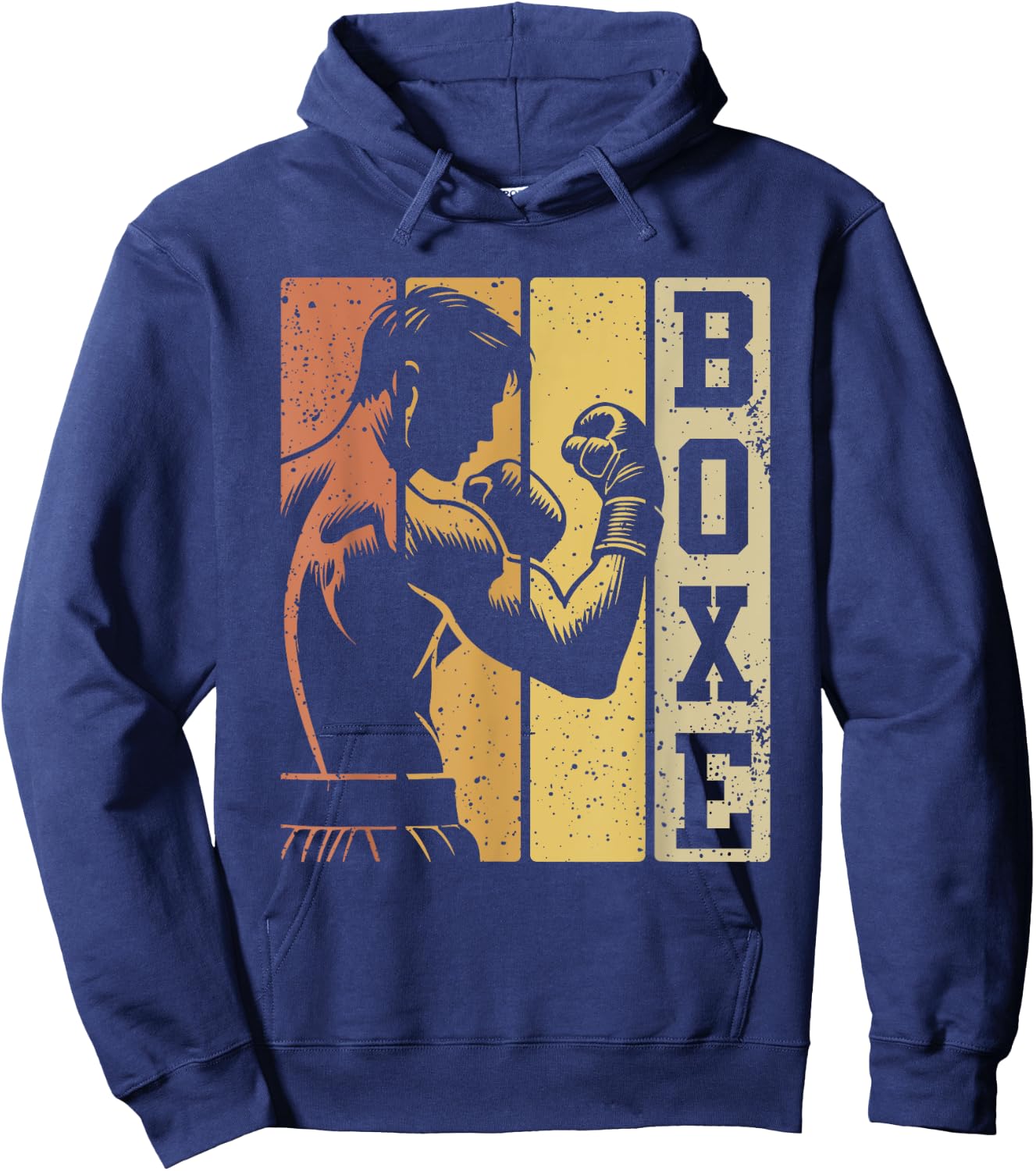 Men's Funny Boxing Funny Idea Boxing , Black, S Hoodie - Hoodie | Navy