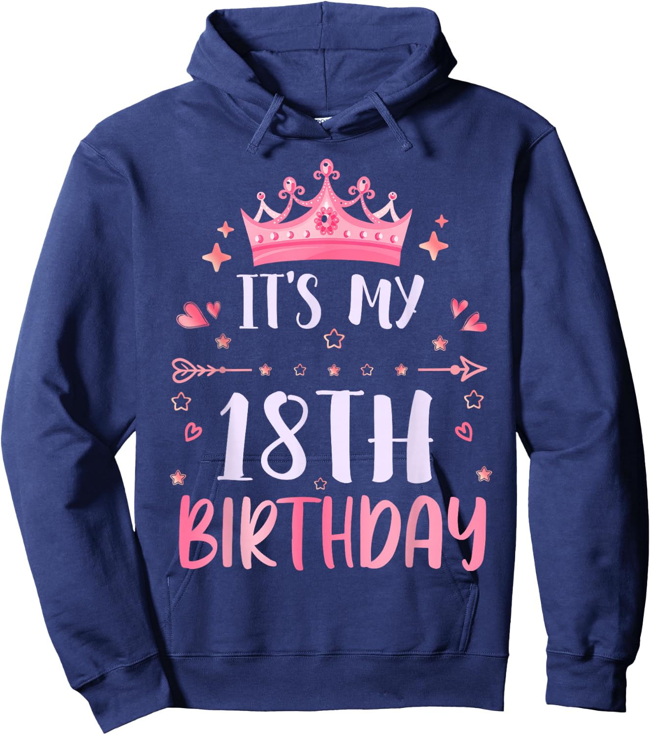 Happy It's My 18 Birthday 18 Jahre alte Jungen Mädchen Hoodie - Hoodie | Navy