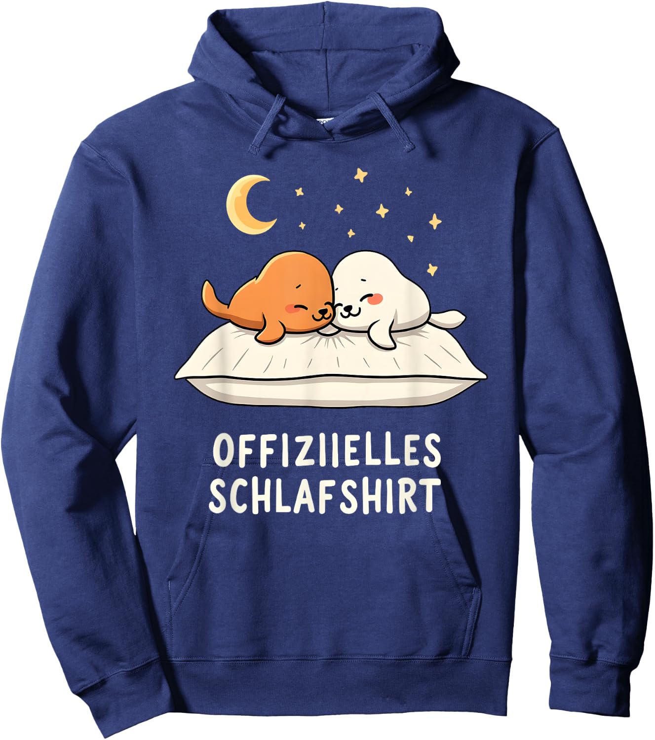 Official Sleep Shirt Seal , black Hoodie - Hoodie | Navy