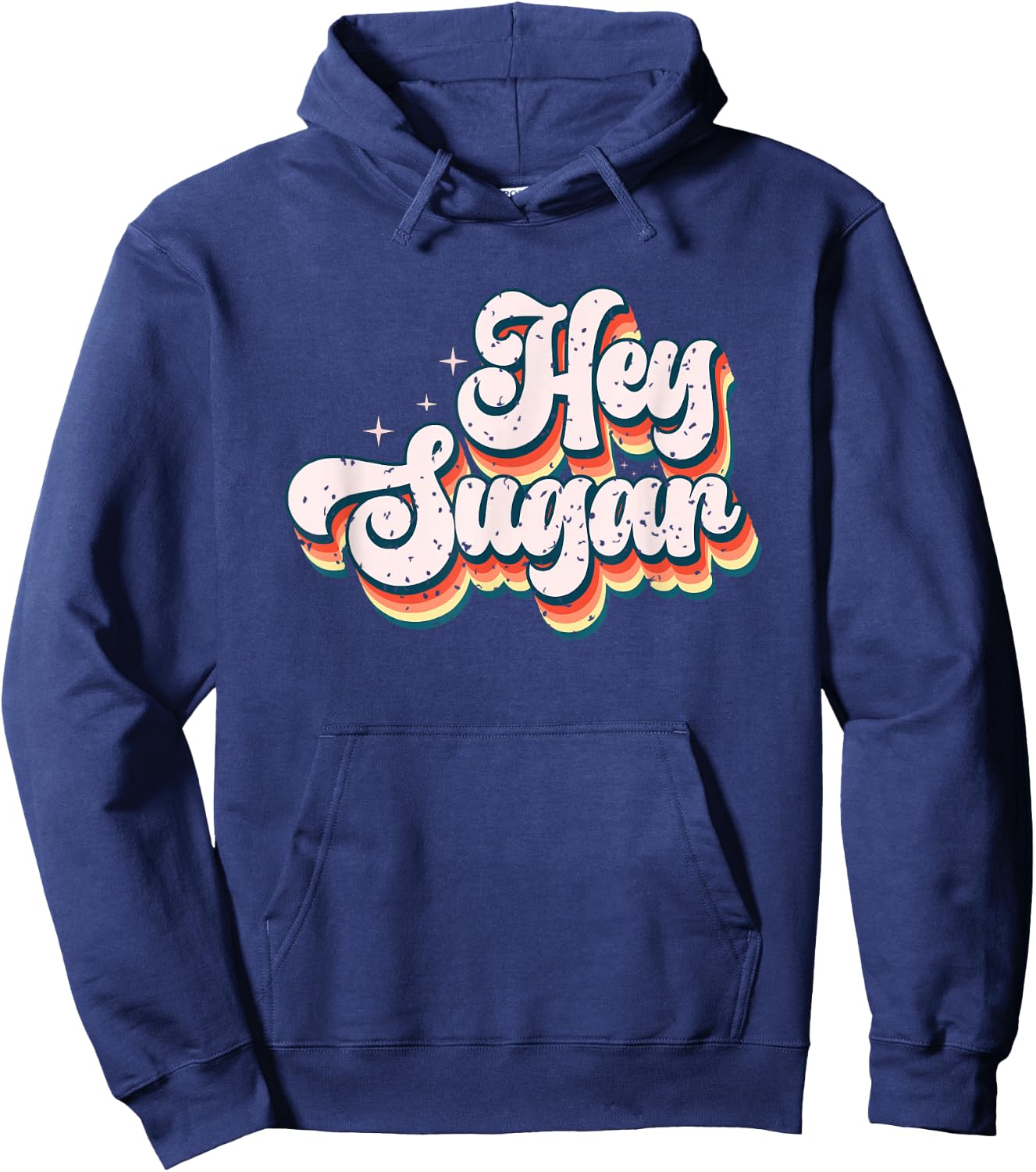 Hey Sugar Funky Retro Nostalgic Vibes Hoodie - Hoodie | Navy