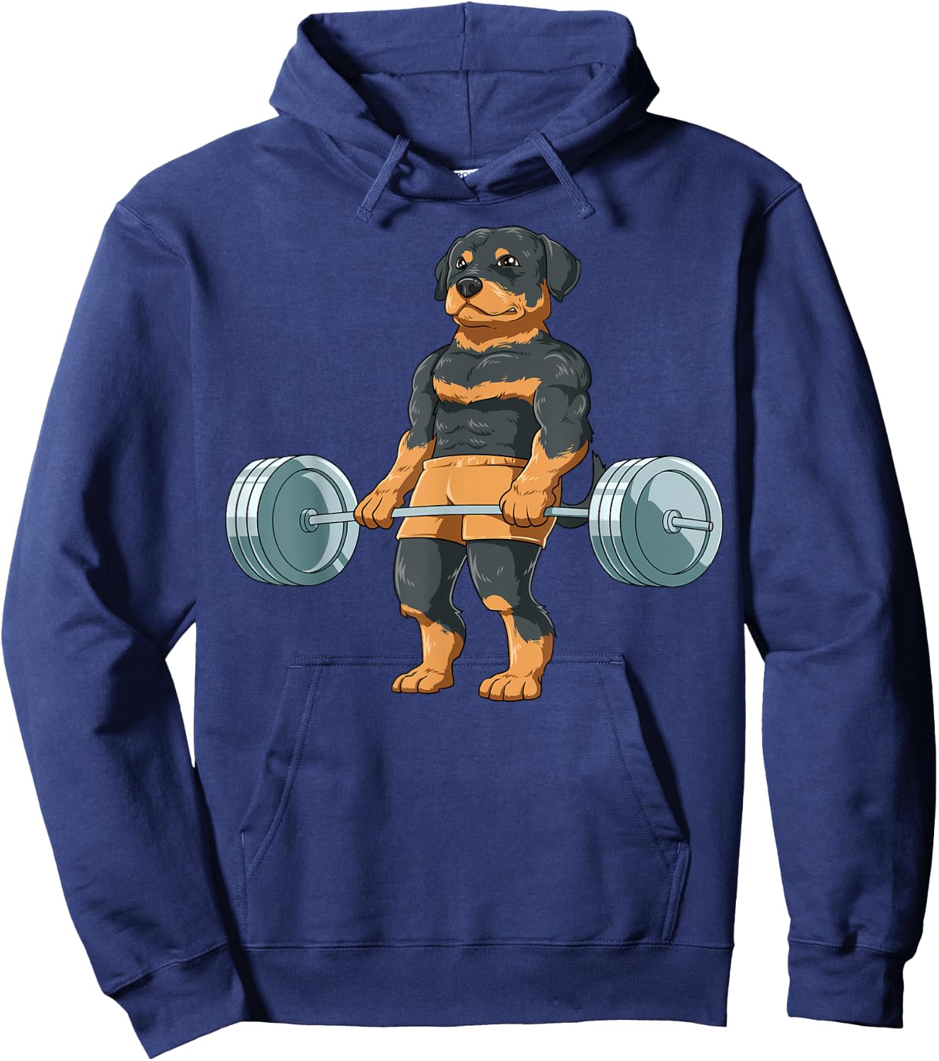 Weightlifting Rottweiler Dog Deadlifting Rottweiler Dog Gym Men Women Kids Hoodie - Hoodie | Navy