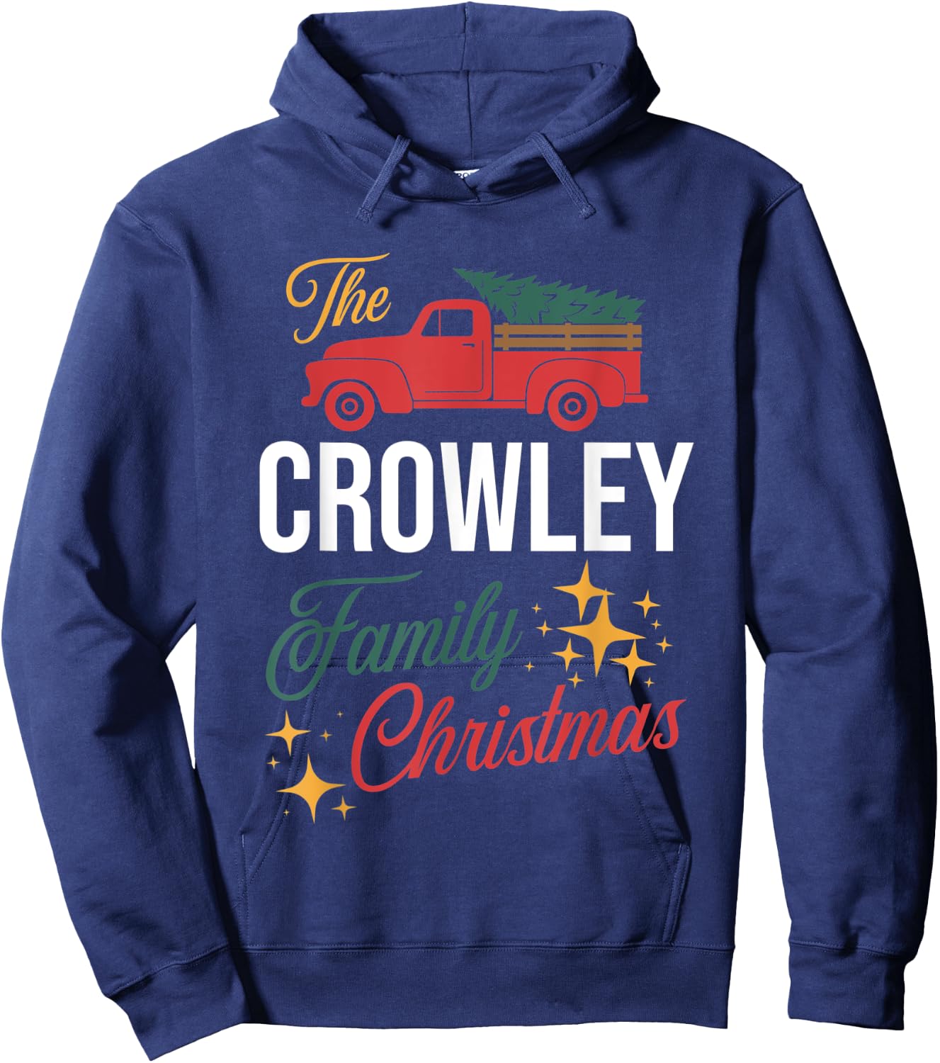 The Crowley Family Christmas Matching Pajamas Group Gift Hoodie - Hoodie | Navy