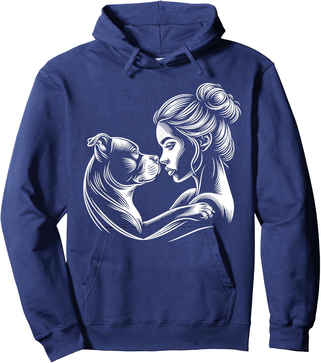 Staffordshire Bull Terrier Dog Mom Women Mother's Day Hoodie - Hoodie | Navy