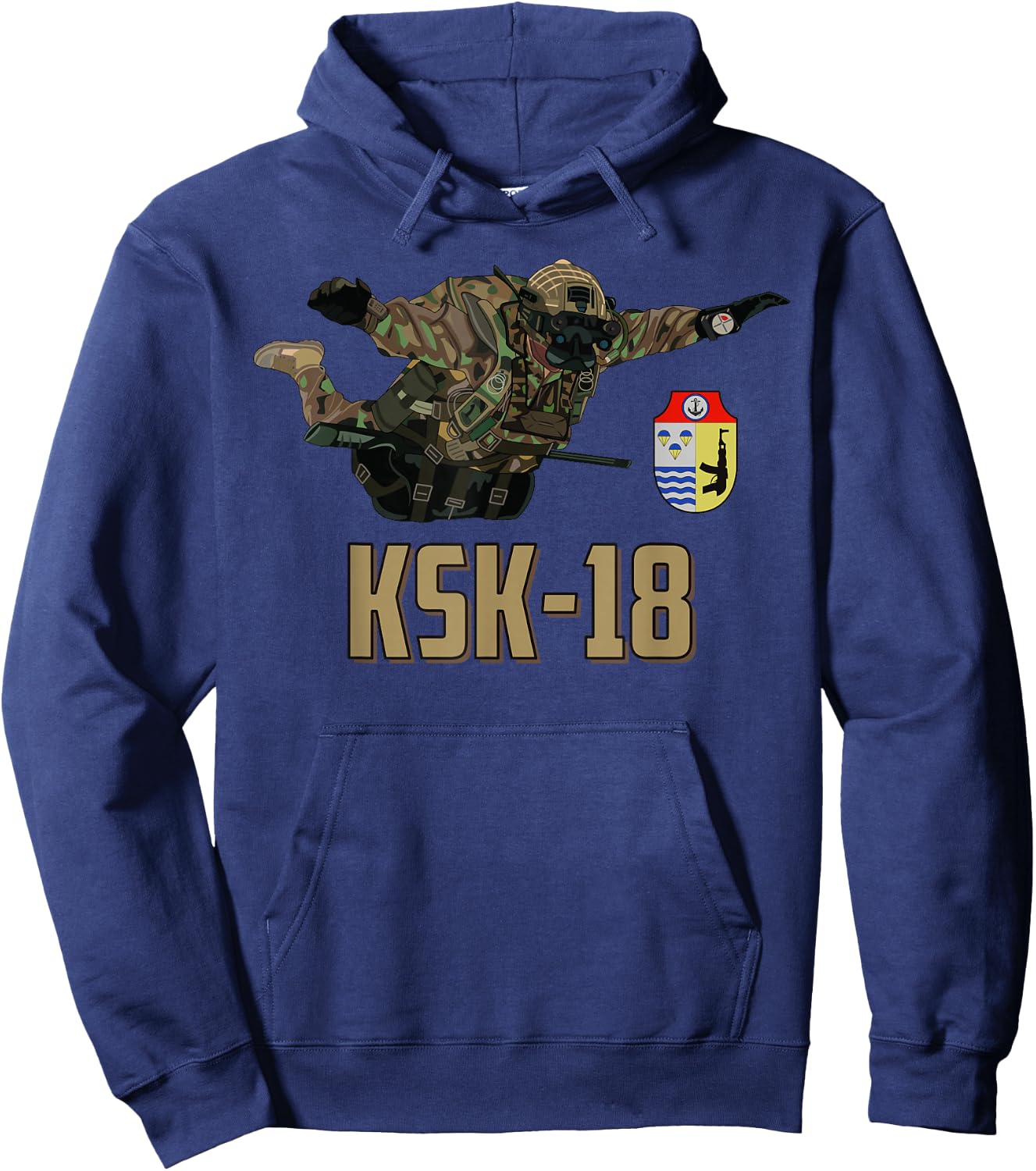 KSK-18 Kampfschwimmerkommando DDR DDR Militär Kampfschwimmer Hoodie - Hoodie | Navy