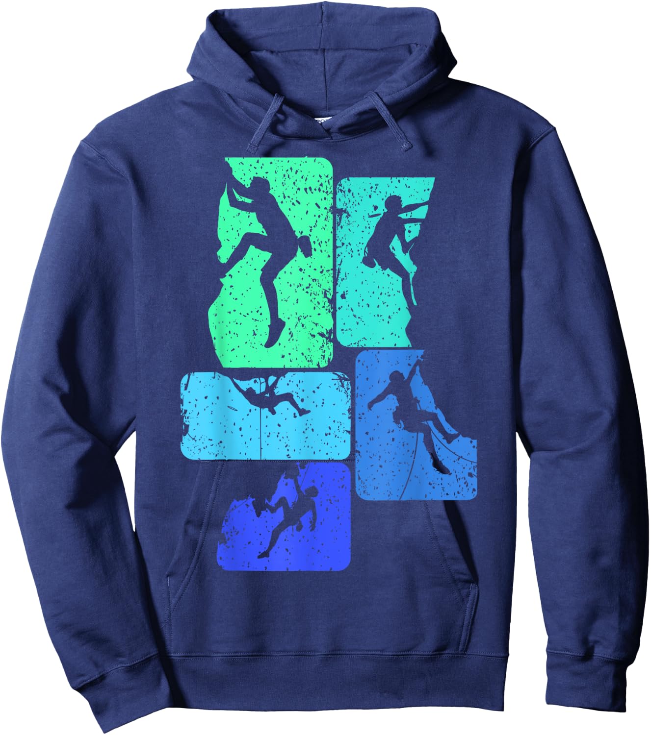 Climbing Climber Mountaineering Bouldering , black Hoodie - Hoodie | Navy