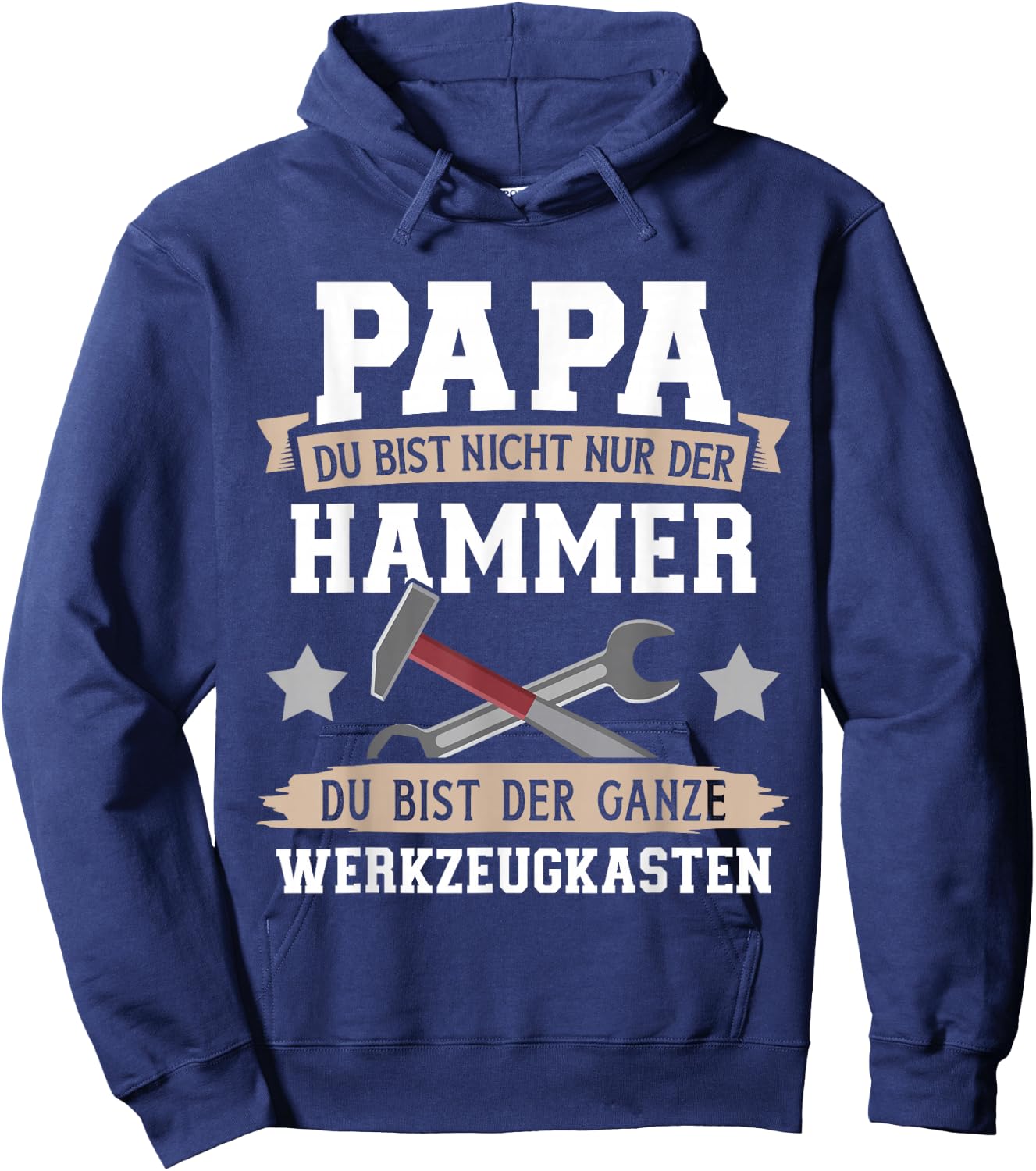 Papa Hammer Werkzeugkasten Handwerker Heimwerker Vatertag Hoodie - Hoodie | Navy
