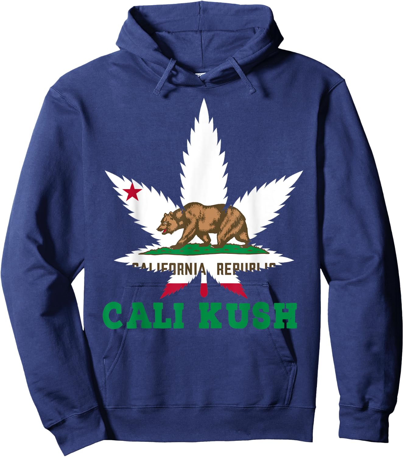 Cali Kush Shirt Cannabis California Weed THC 420 Pot Hoodie - Hoodie | Navy
