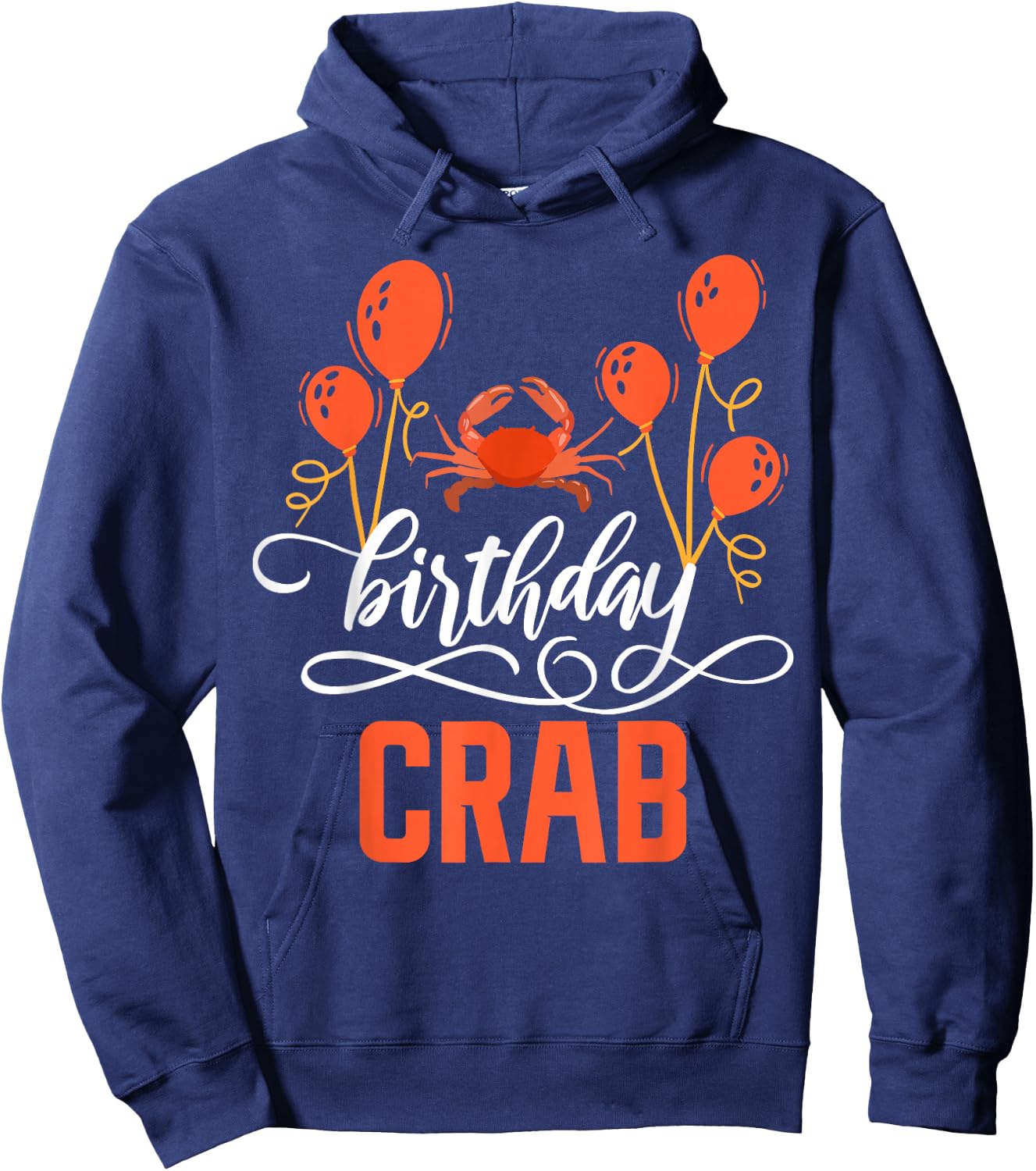 Crab Lover Gifts & Crab Party Decorations Crab Birthday - -Adults, Kids - Black - Short Sleeve - Small Hoodie - Hoodie | Navy