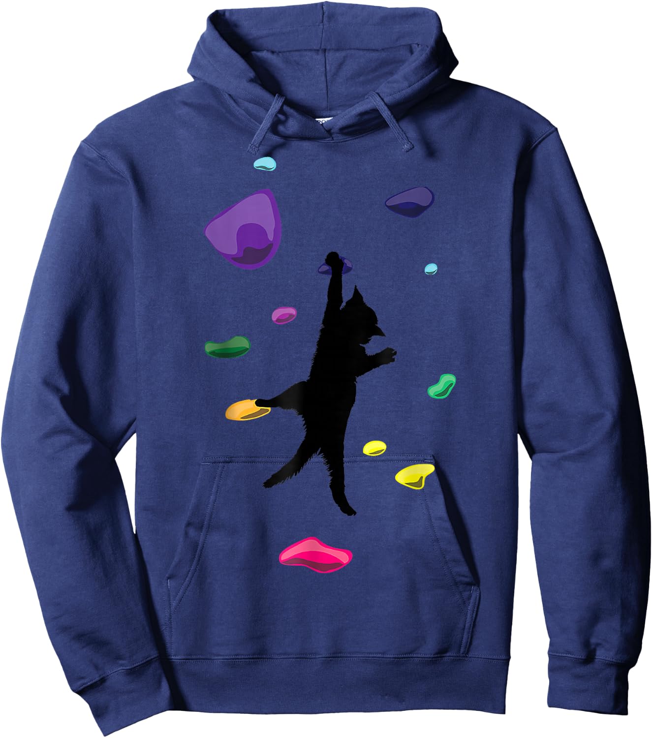 Funny Cat Climber Rock Climbing Gift Women And Kids Hoodie - Hoodie | Navy