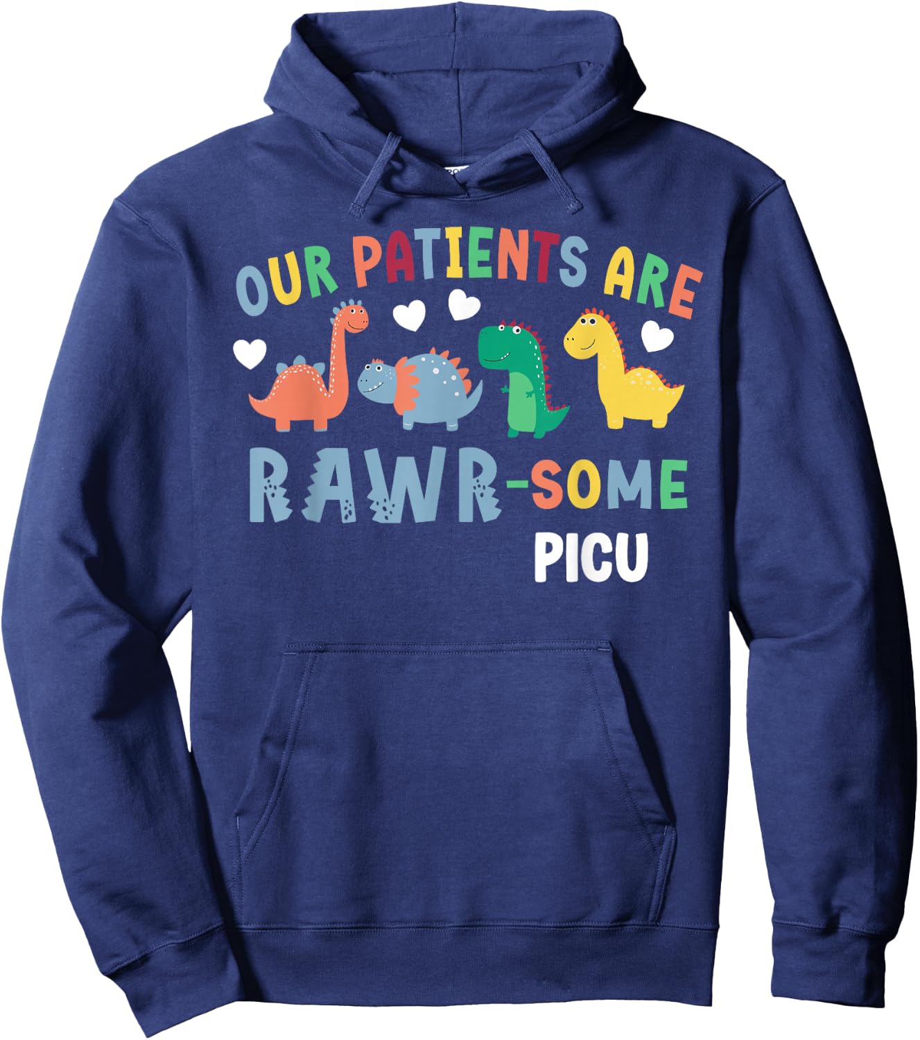 PICU Nurse Pediatric Intensive Care Unit Pediatric ICU Nurse Hoodie - Hoodie | Navy