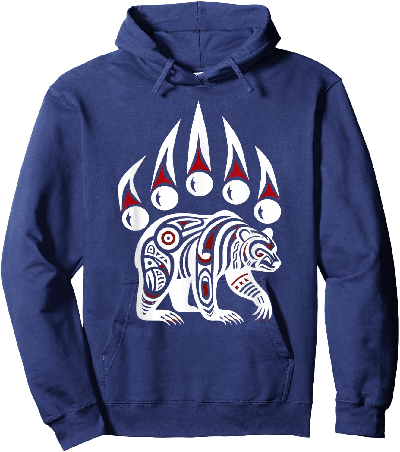 Native American Alaska Grizzly Bear Claw indian Pride Hoodie - Hoodie | Navy