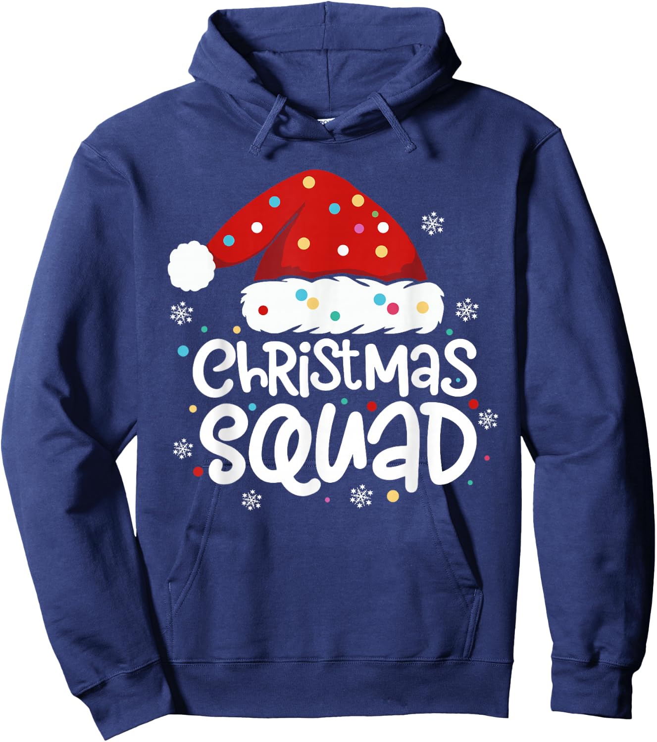 Christmas Squad Family Group Matching Christmas Party Pajama Hoodie - Hoodie | Navy