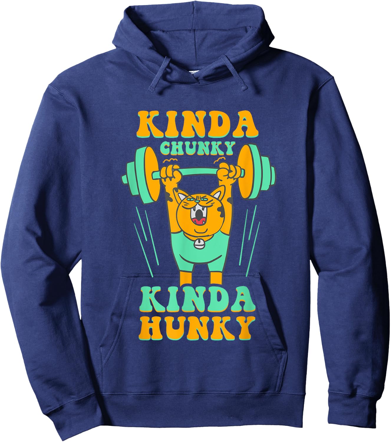 Kinda Chunky Kinda Hunky Funny Bodybuilding Gym Workout Hoodie - Hoodie | Navy