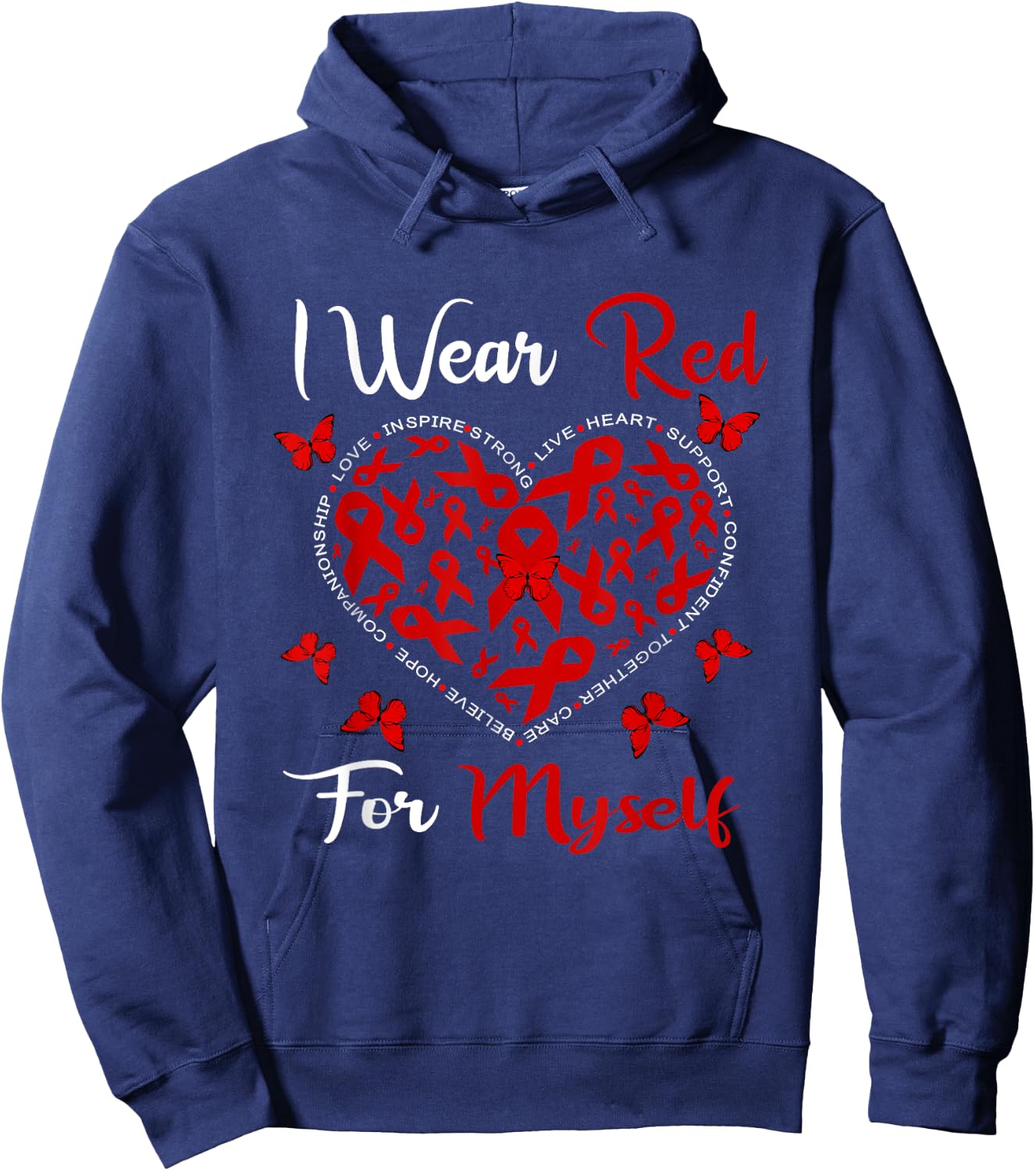Heart Disease Awareness Month Open Heart Diseases Surgery Hoodie - Hoodie | Navy