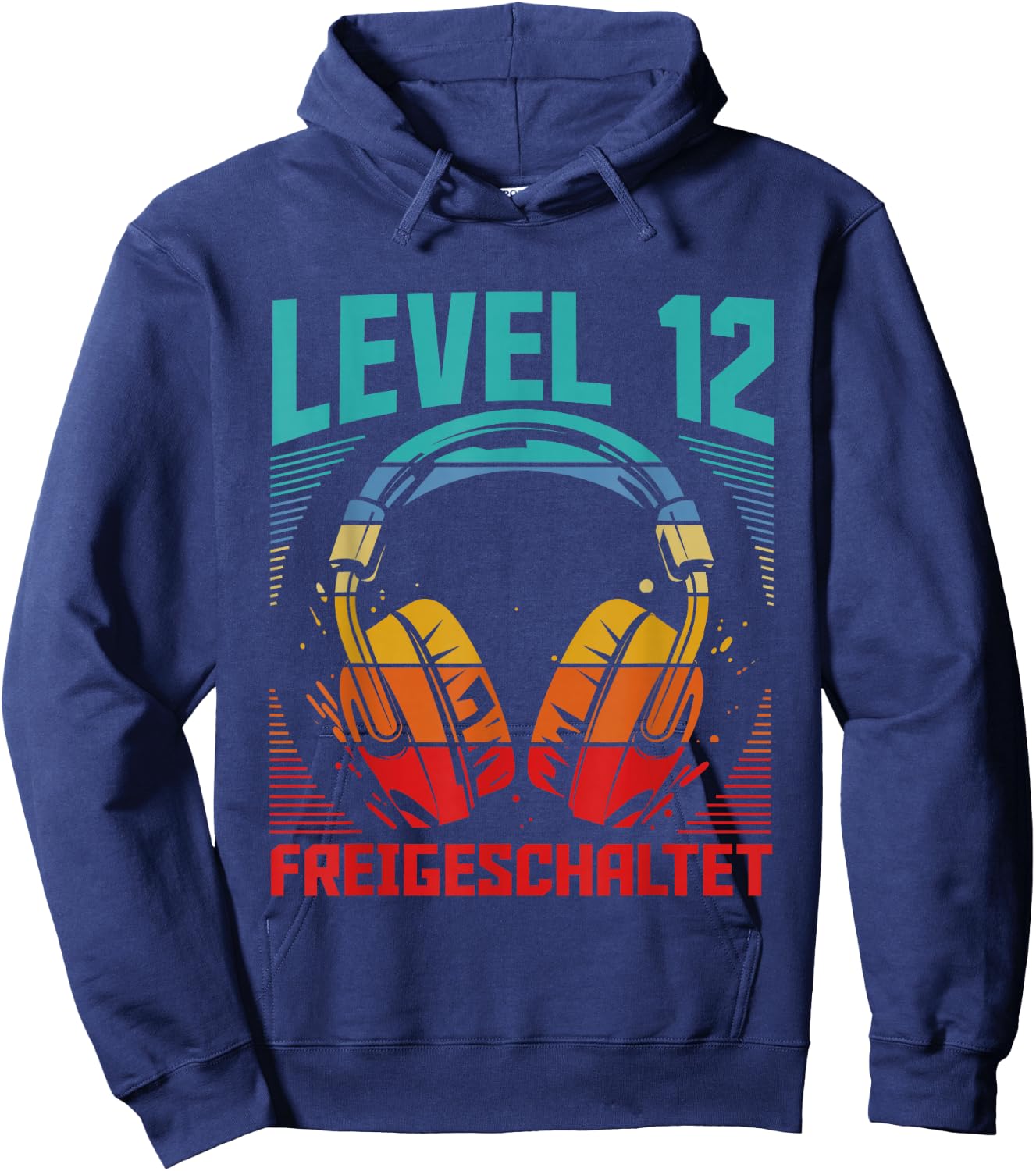 12th Birthday Boys Video Gamer Level 12 Unlocked Boys , black Hoodie - Hoodie | Navy