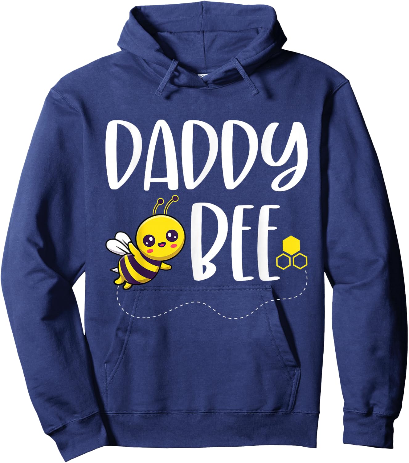 Birthday Bee Family Matching Daddy Bee Dad Beekeeper Papa Hoodie - Hoodie | Navy