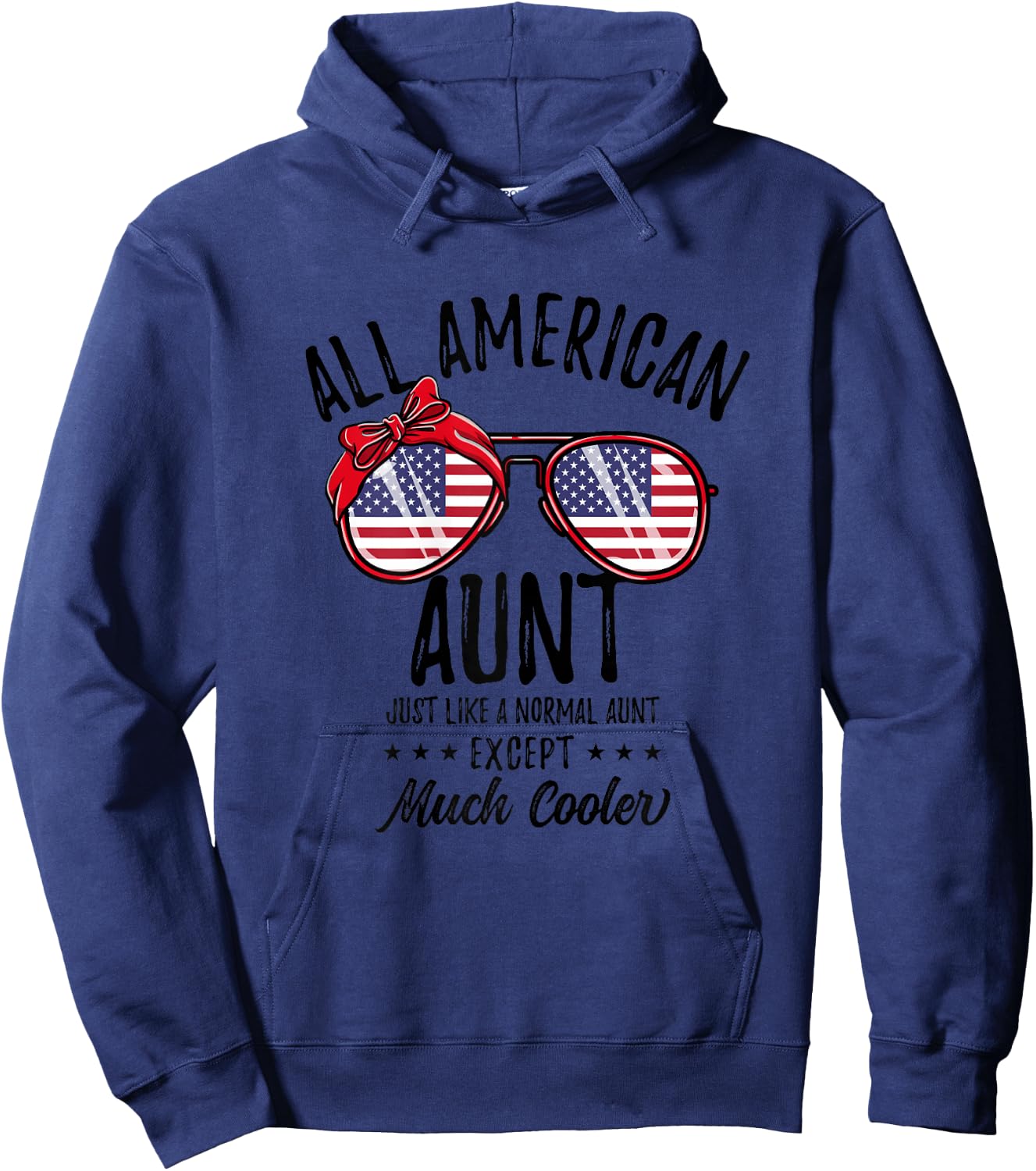 Matching 4th of July All American Aunt Hoodie - Hoodie | Navy
