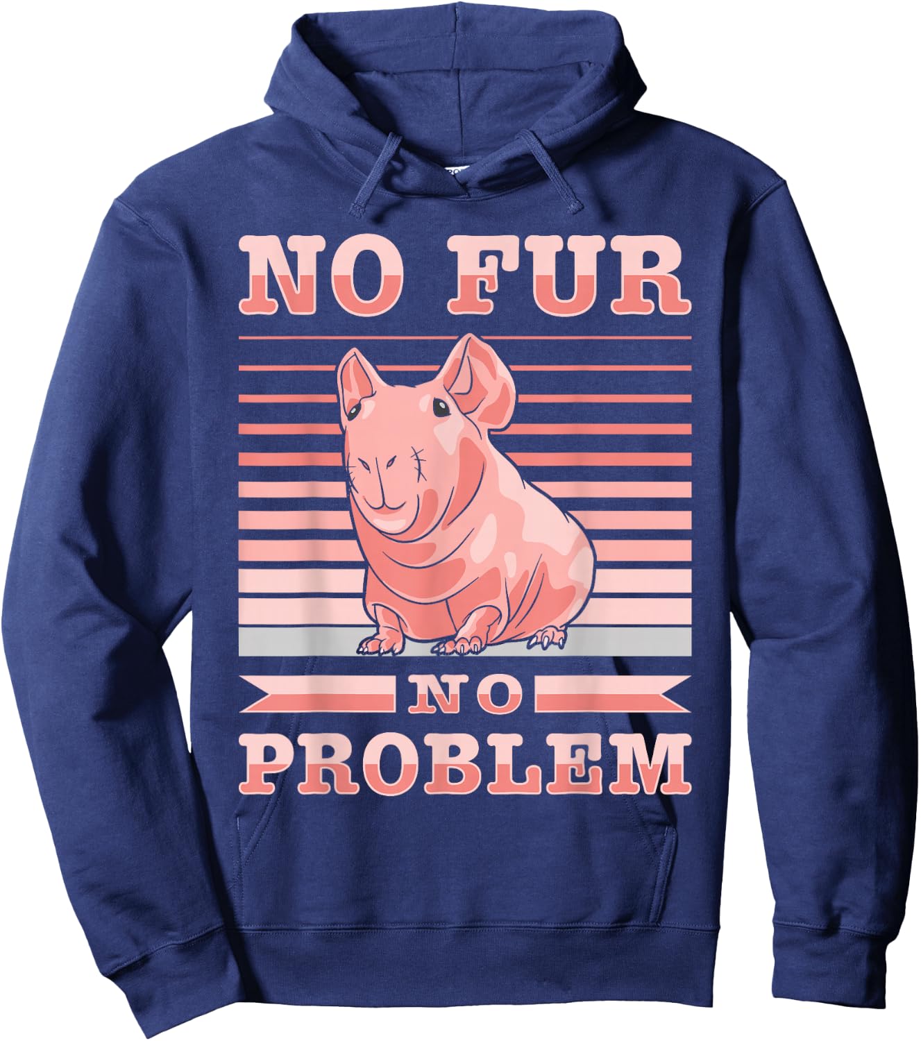 Hairless Guinea Pig Skinny Pig Owner Cavy Rodent Pet Hoodie - Hoodie | Navy