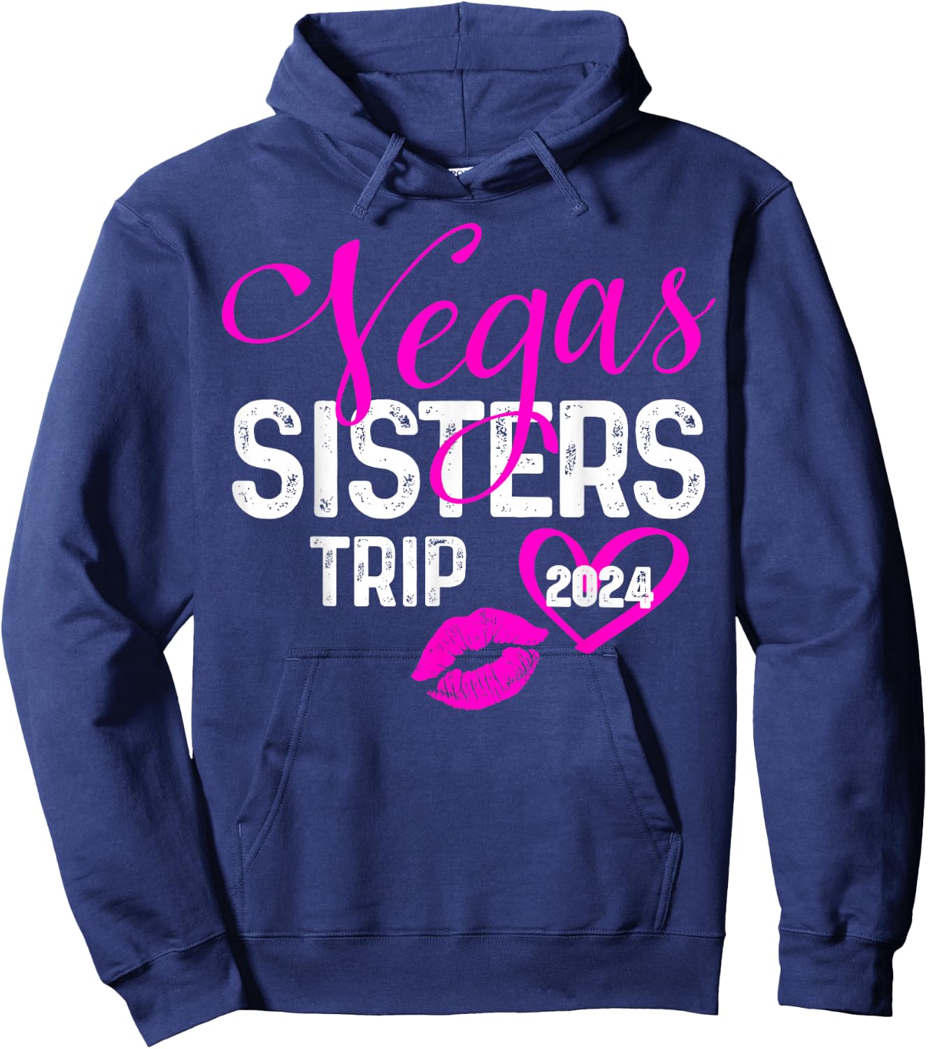 Girls Trip Las Vegas Sisters Trip 2024 Shirt Birthday Squad Hoodie - Hoodie | Navy