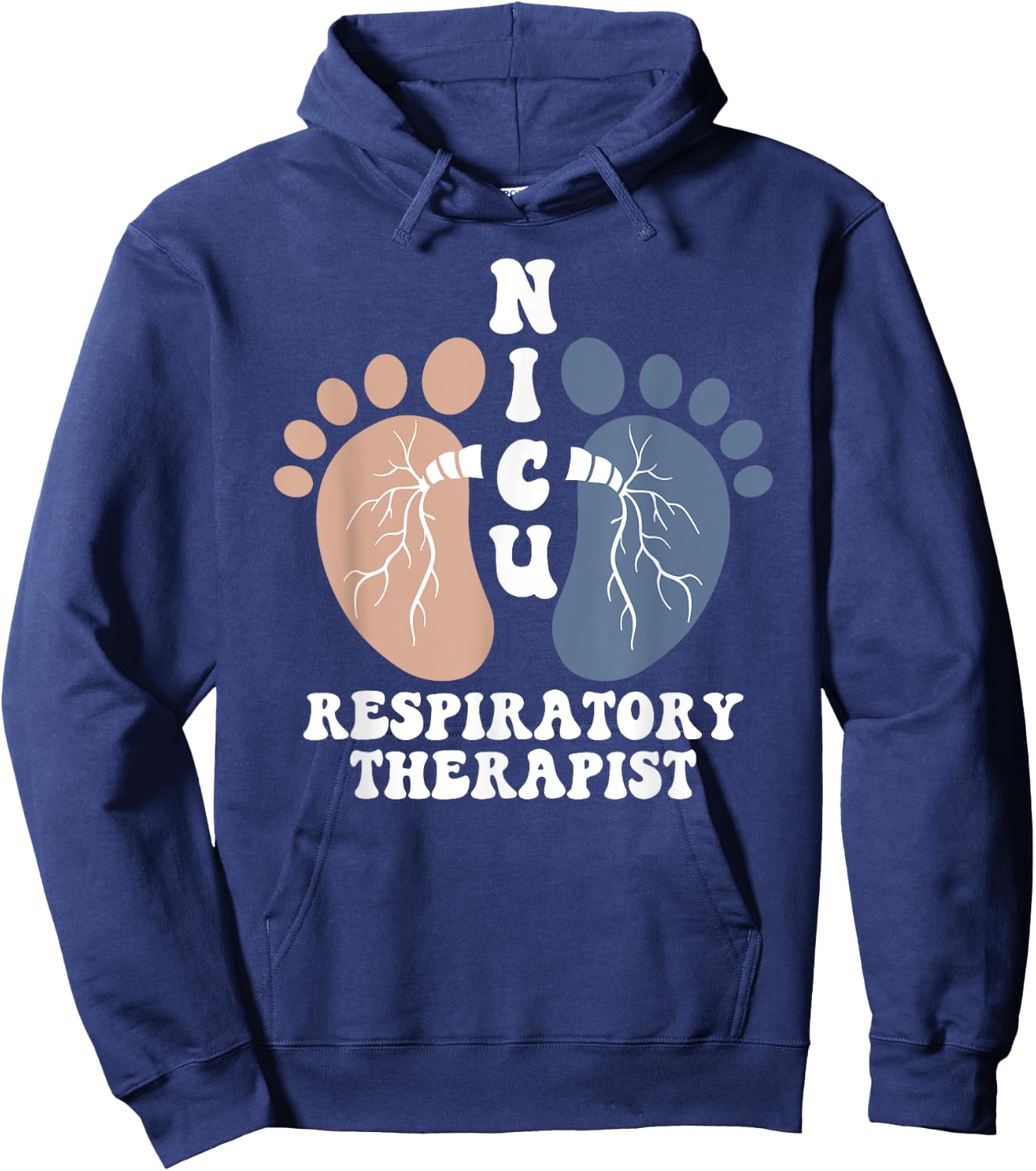 Nicu Respiratory Therapist RrT Care Credential Lung Squad Hoodie - Hoodie | Navy