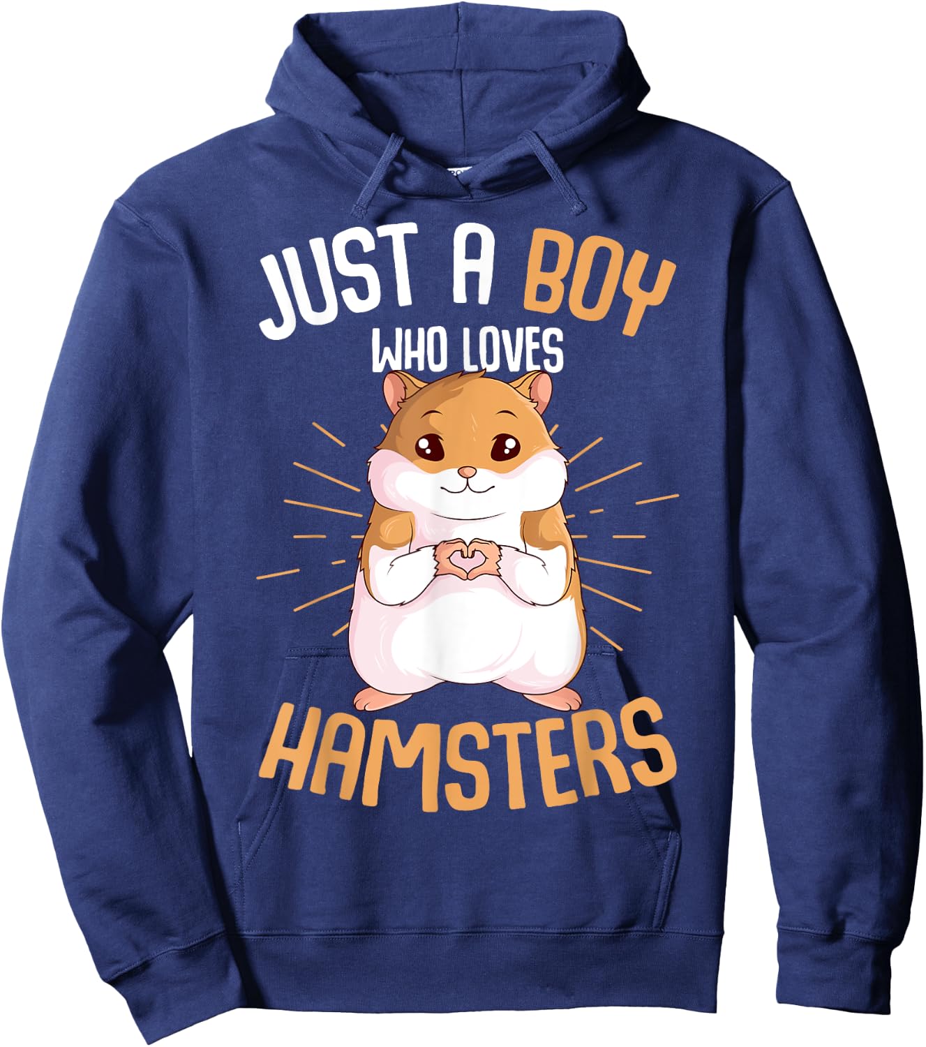 Just a Boy who loves Hamsters Hammy Boys Kids Hamster Lover Hoodie - Hoodie | Navy