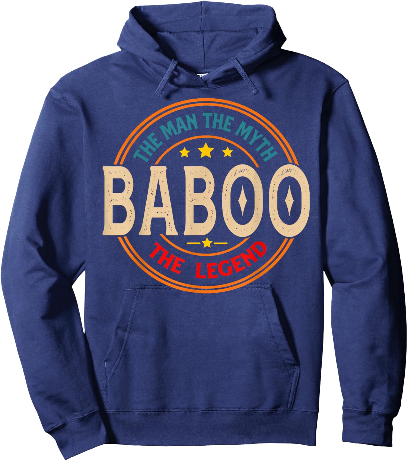 BABOO The Legend The Man, Funny BABOO Fathers Day Hoodie - Hoodie | Navy