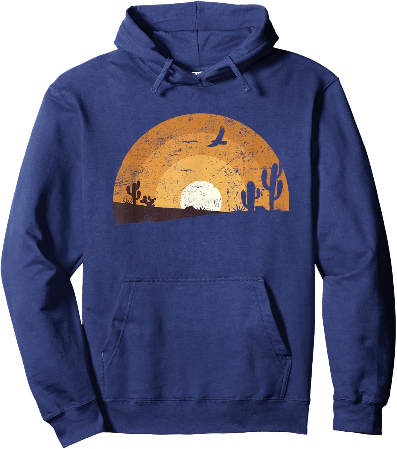 Arizona desert scene vintage Tucson Phoenix vintage Hoodie - Hoodie | Navy
