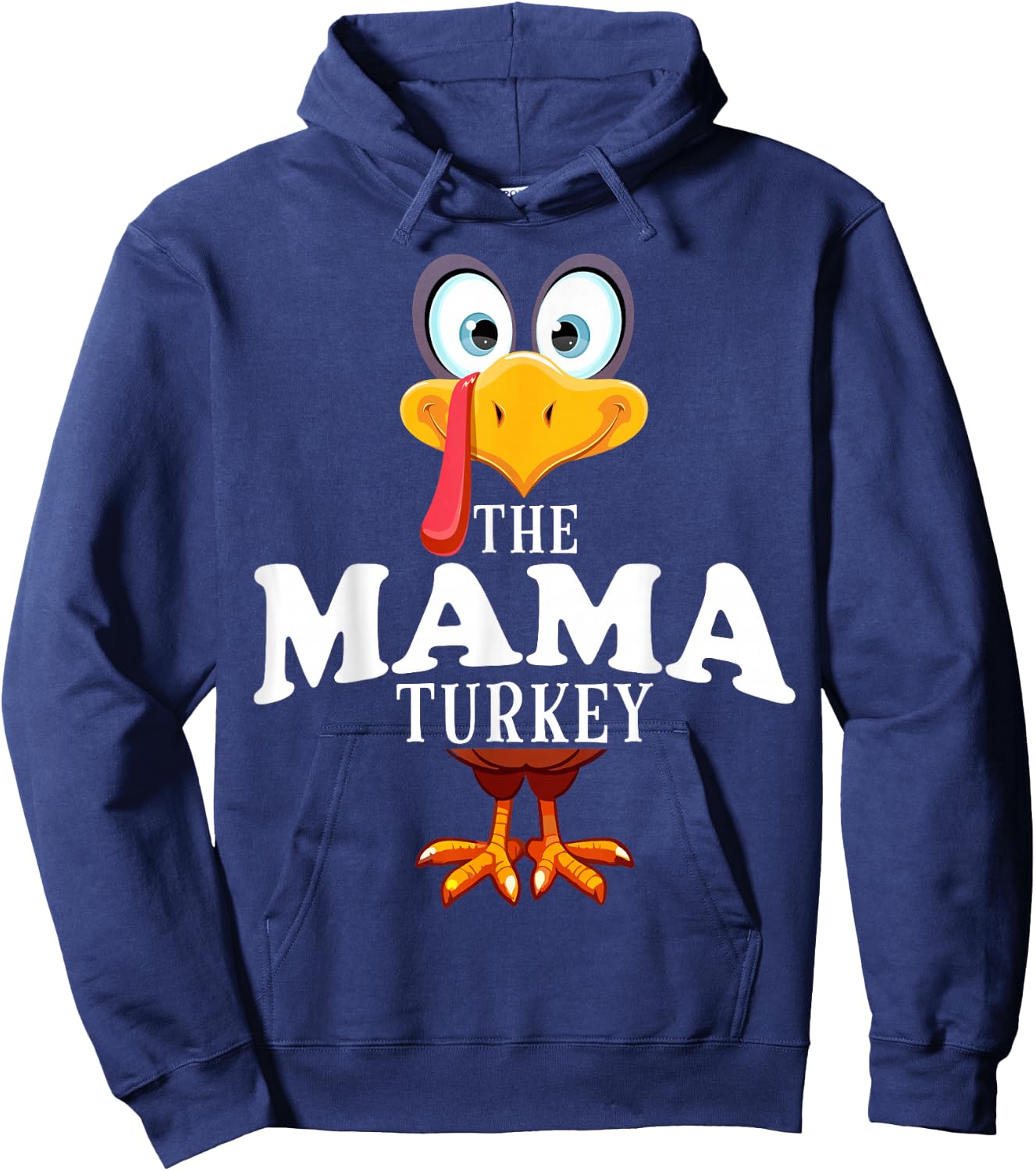 Thanksgiving The Mama Turkey Pajama Hoodie - Hoodie | Navy
